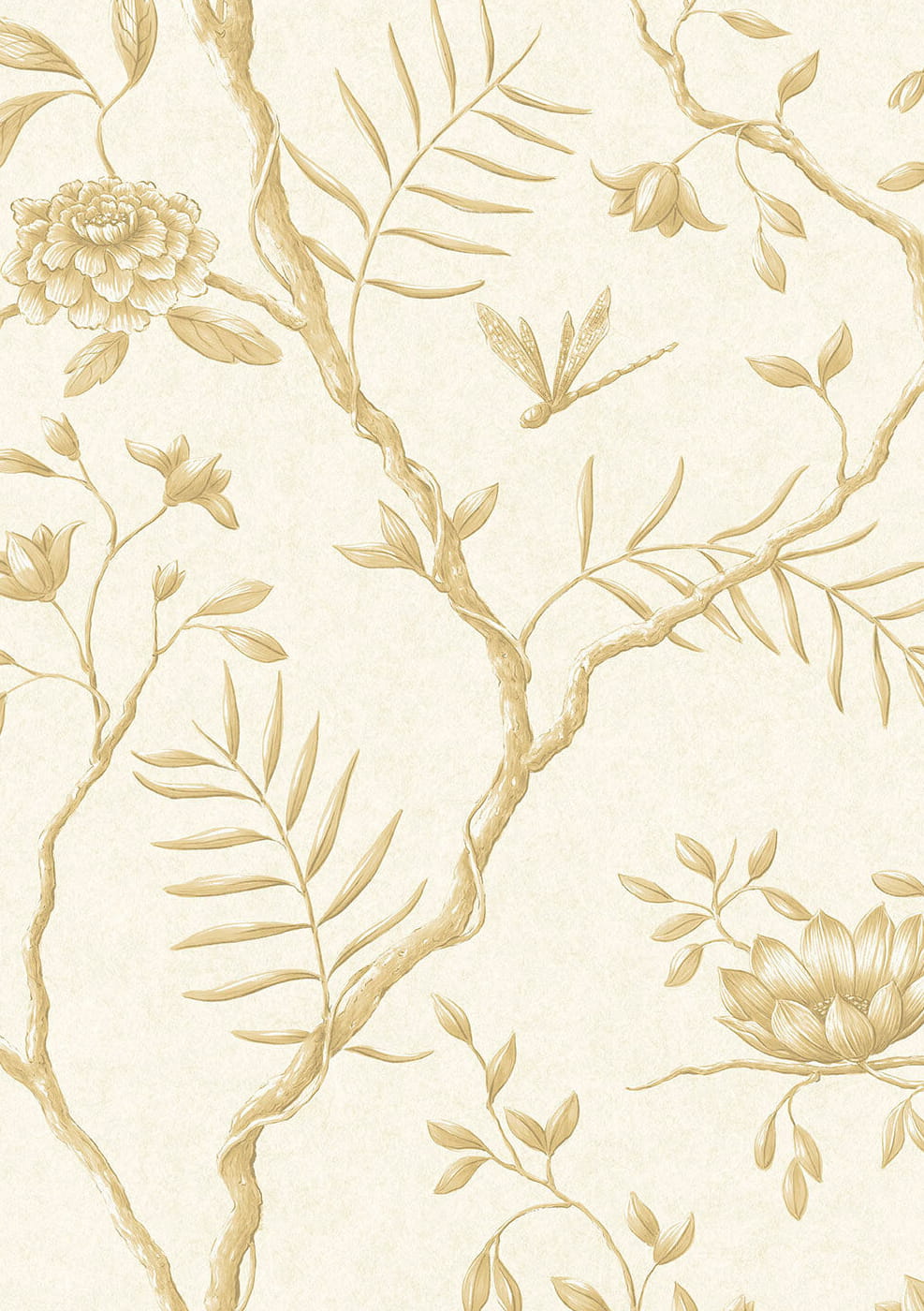 Wallpaper Jasper Peony - Buttermilk Reverse
