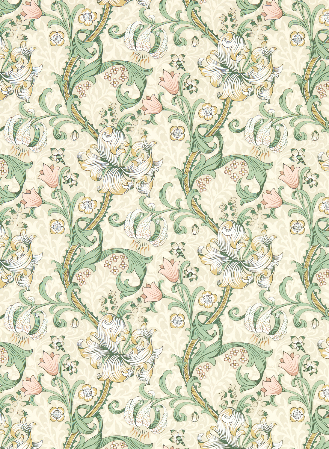 Tapete Golden Lily - Linen/ Blush