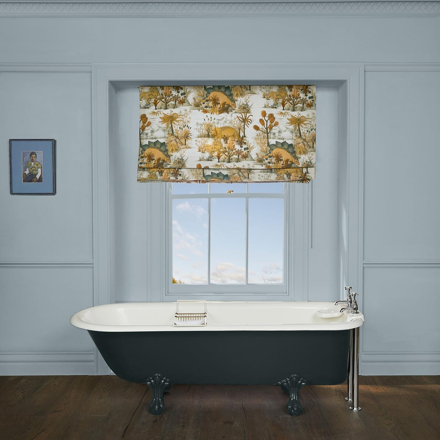 Stoff Dinosauria - Cotton Linen - Dusk