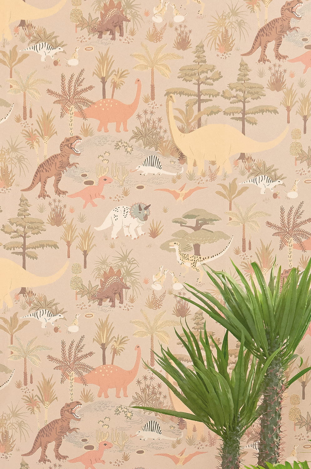 Tapete Dinosaur Vibes - Sandy Beige