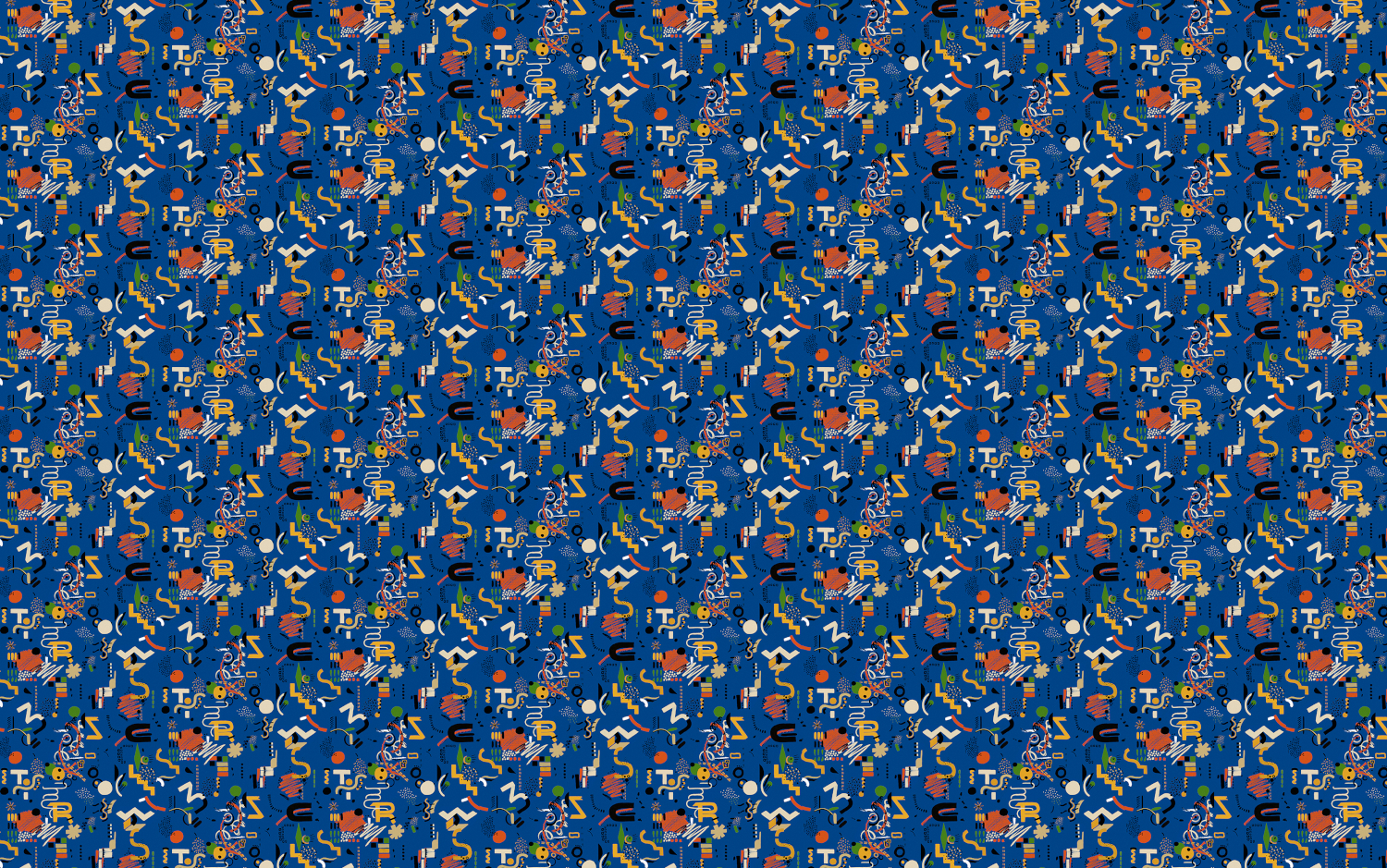 Tapete Funny Shapes - Azul