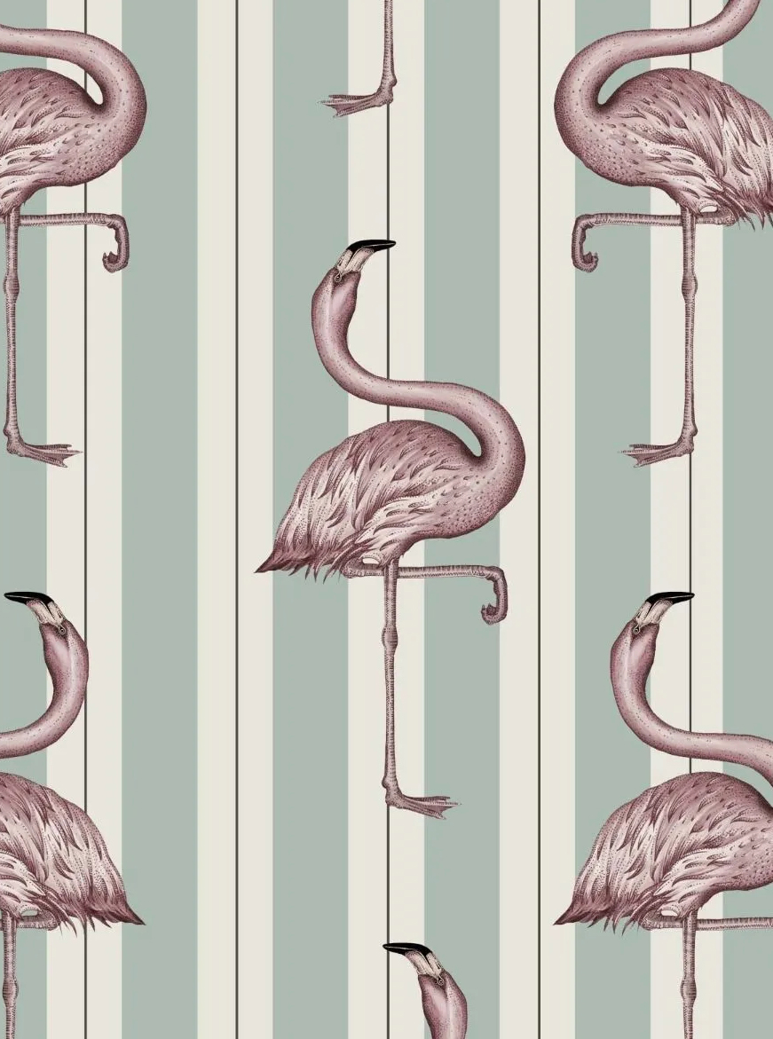 Tapete Flamboyance - Offwhite/ Macaroon Green
