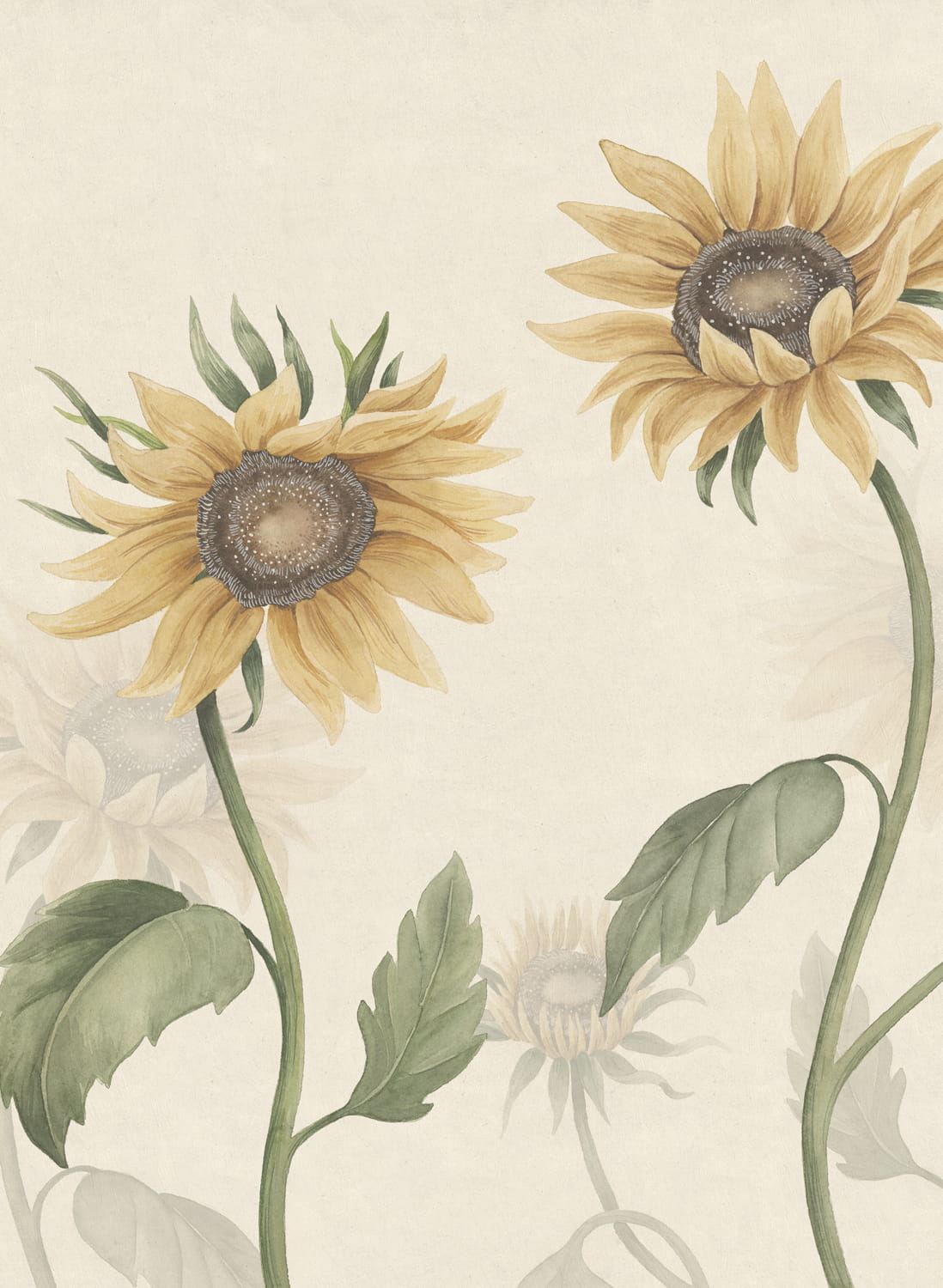 Wandbild Sunflowers - Yellow