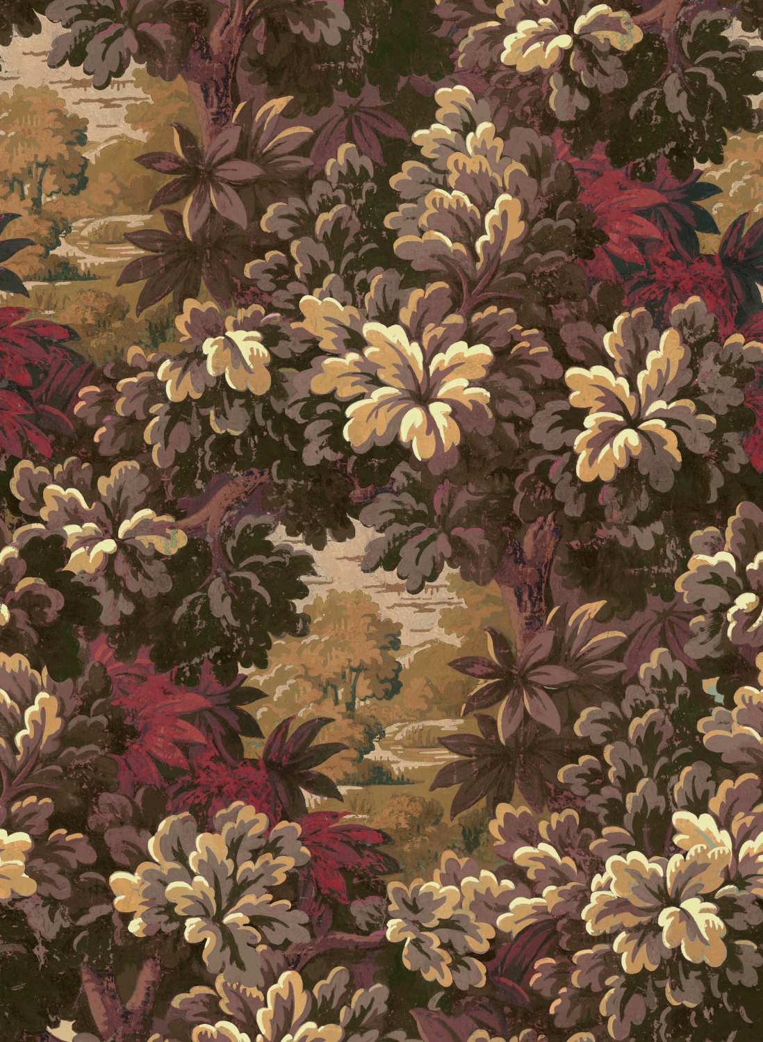 Tapete Verdure 16th - Vermillion
