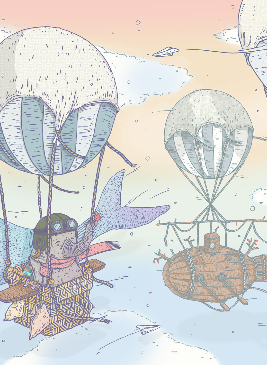 Wandbild Ballon Rides - Dawn
