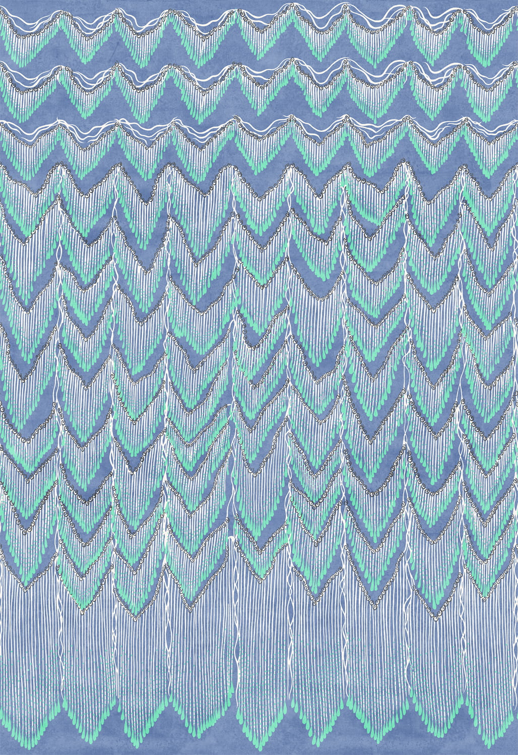 Wandbild Fringed Follies - Lagoon