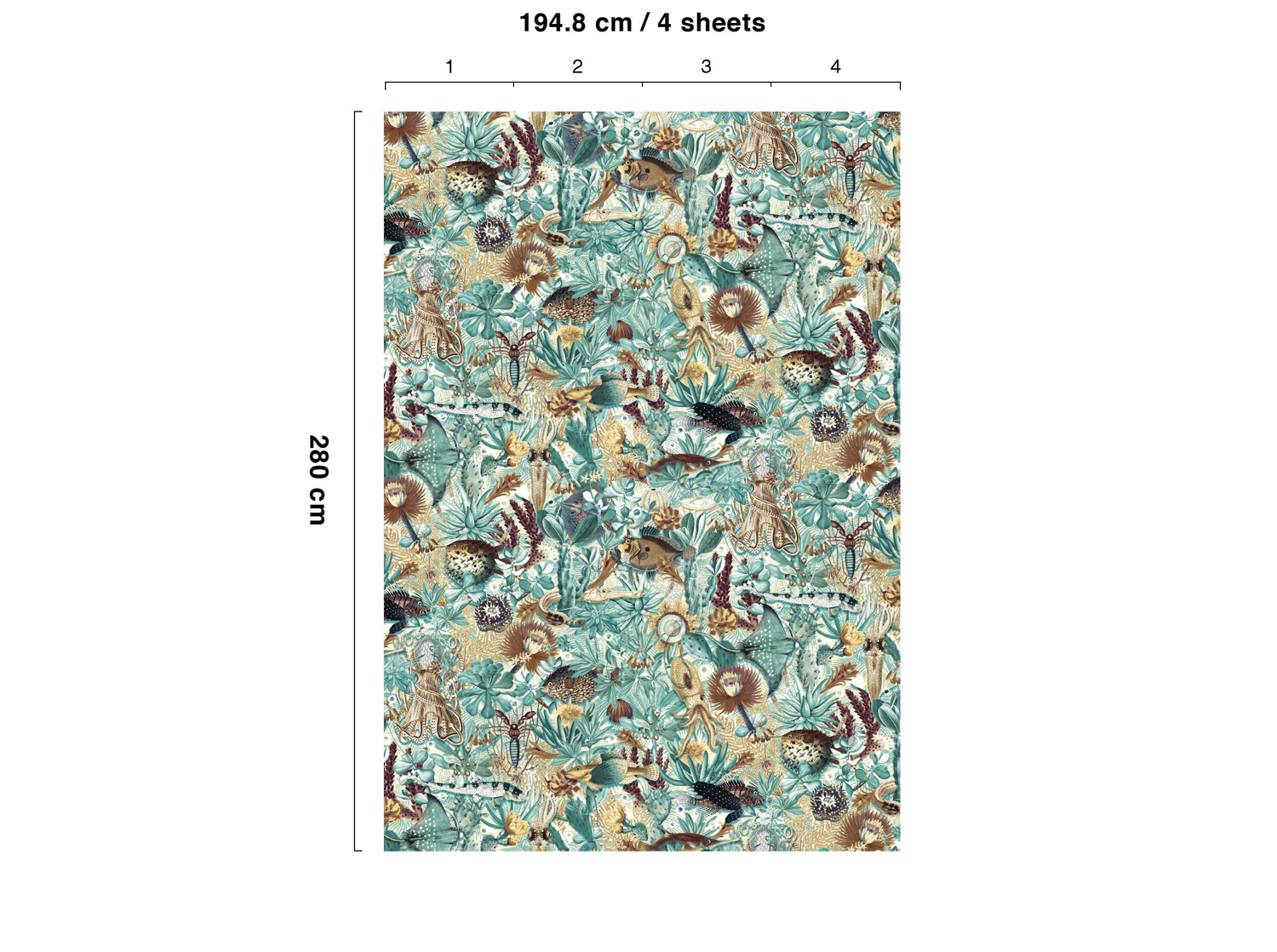 Tapete Underwater Jungle 1 - M 1.95m