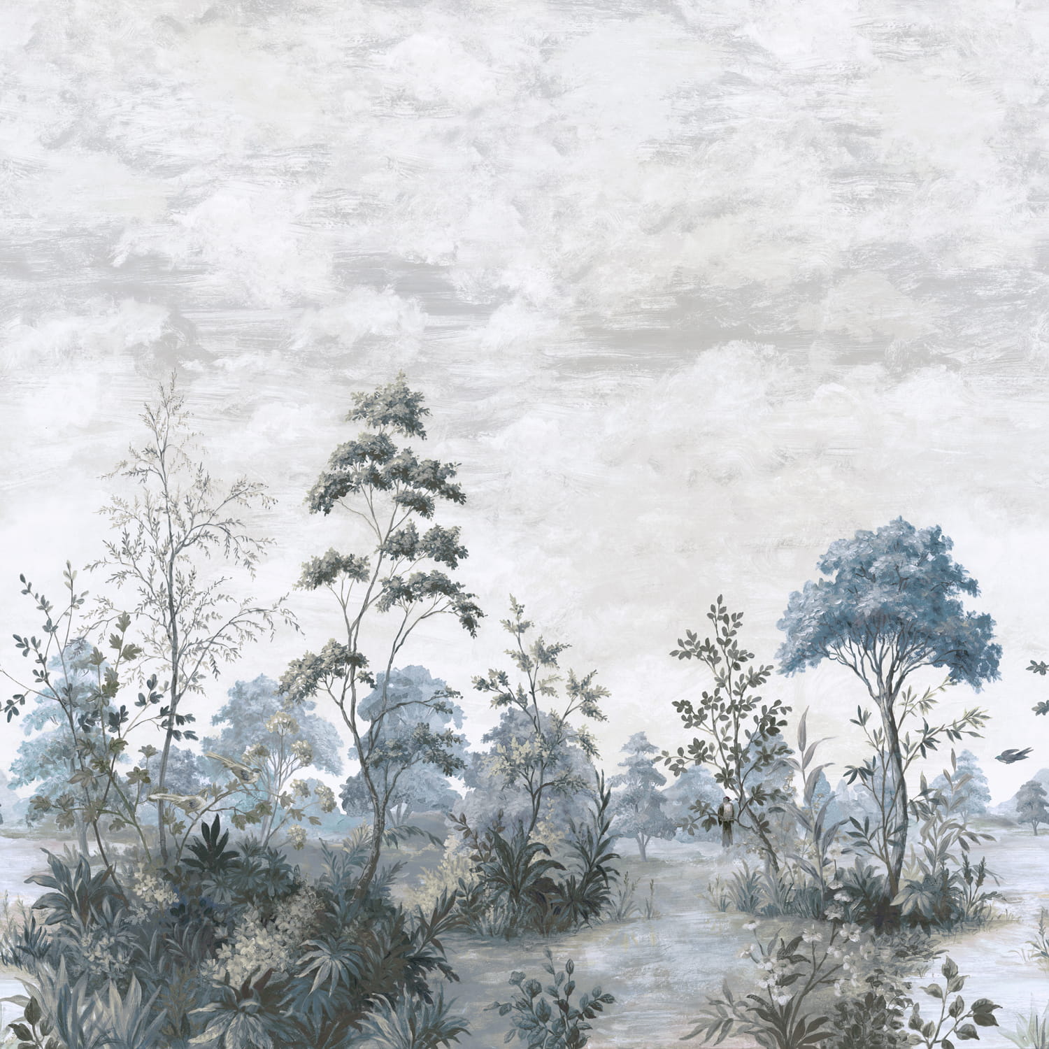 Wandbild Cumbria - Spa Blue on Pearl