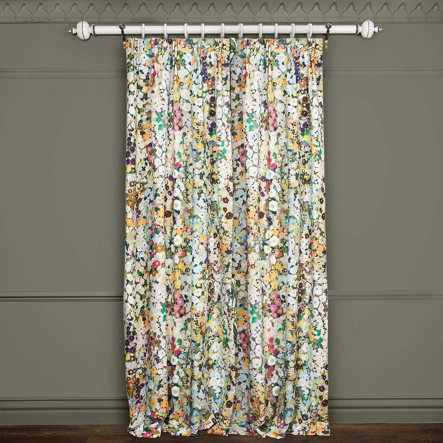 Tissu Hollyhocks - Cotton Linen - Summer