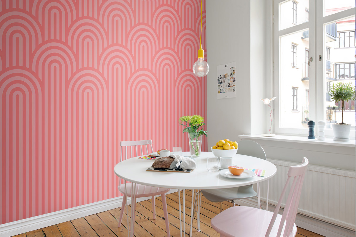 Wandbild Happy Hills - Bubble Gum