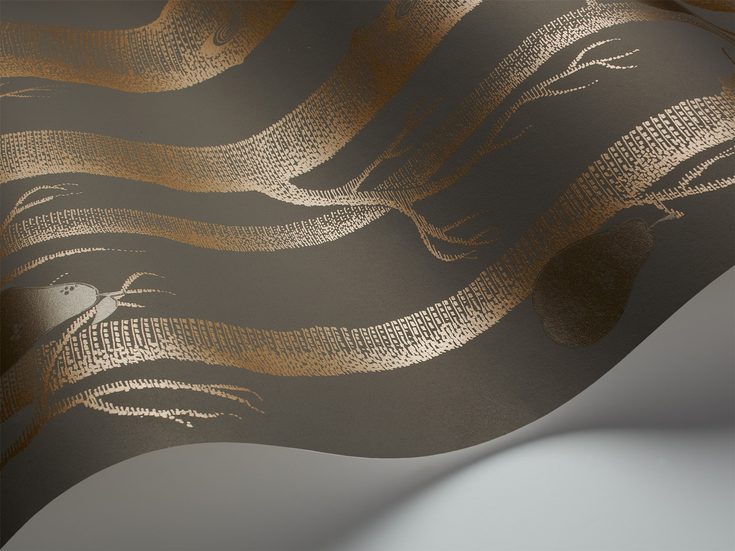 Tapete Woods & Pears - Charcoal/ Copper/ Bronze