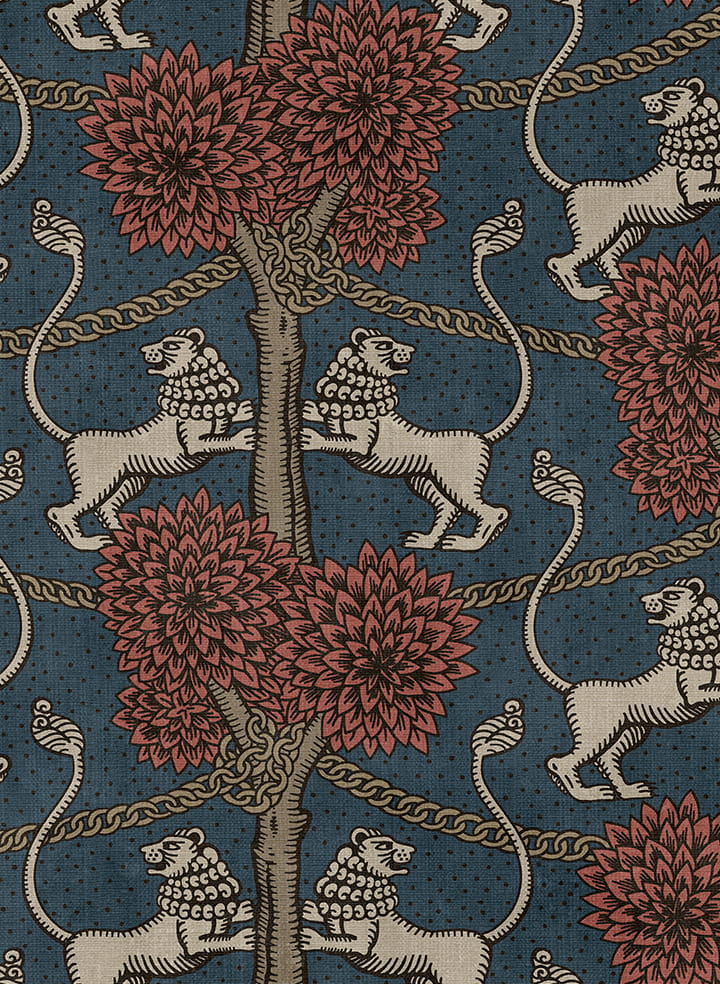 Wandbild Leopold - Blue