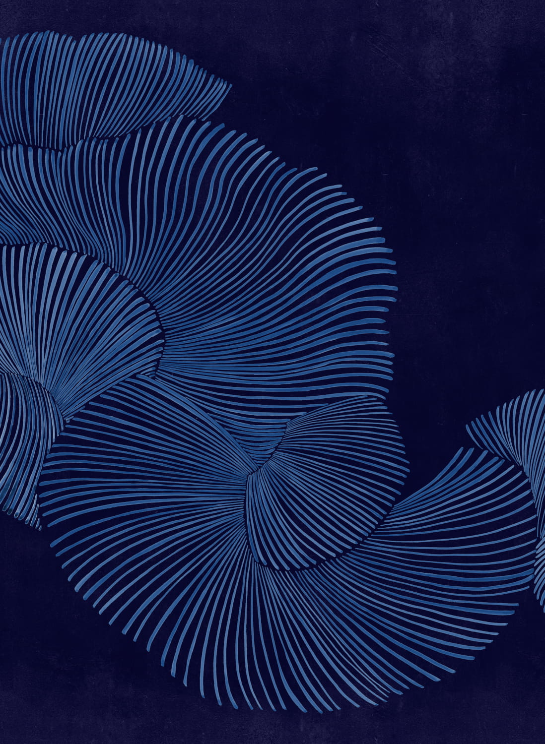 Wandbild Diving Moment - Indigo