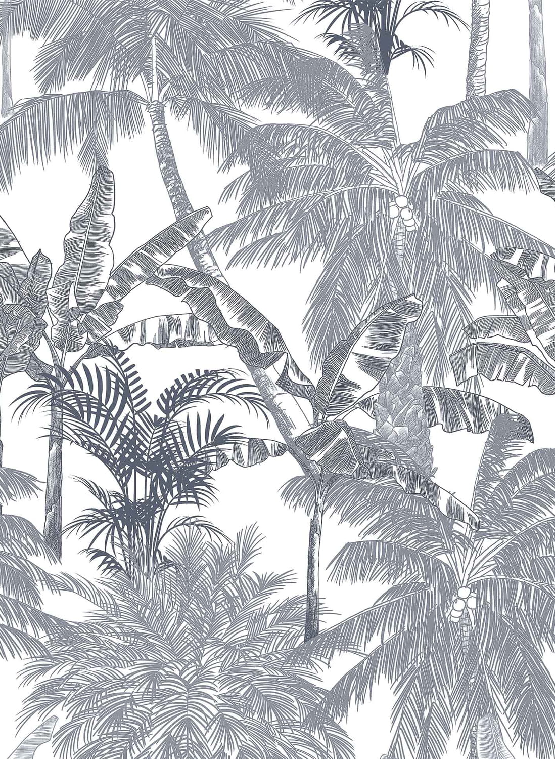 Tapete Palms - Plomo
