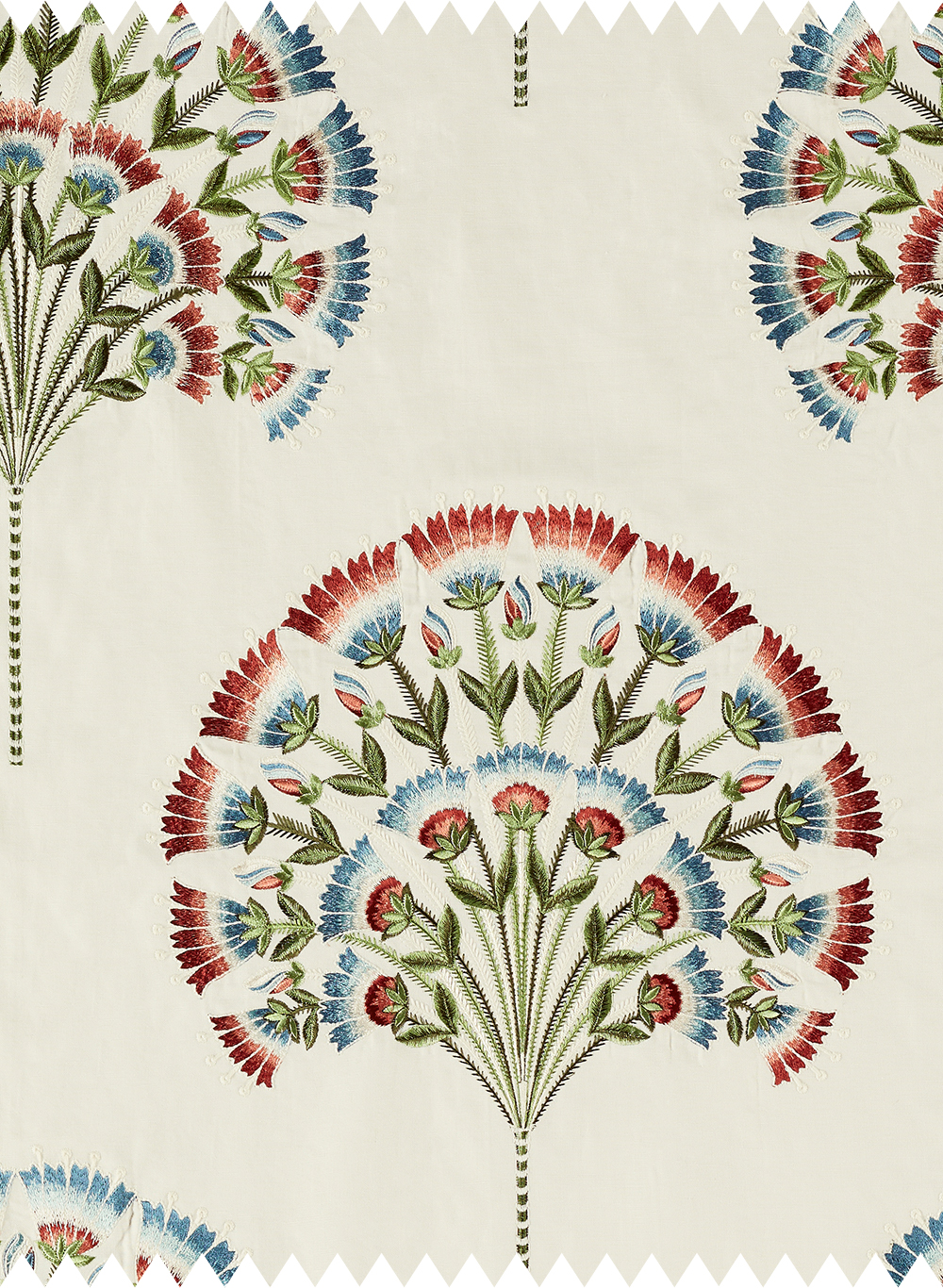 Stoff Wild Tulip - Cranberry/ Ivory