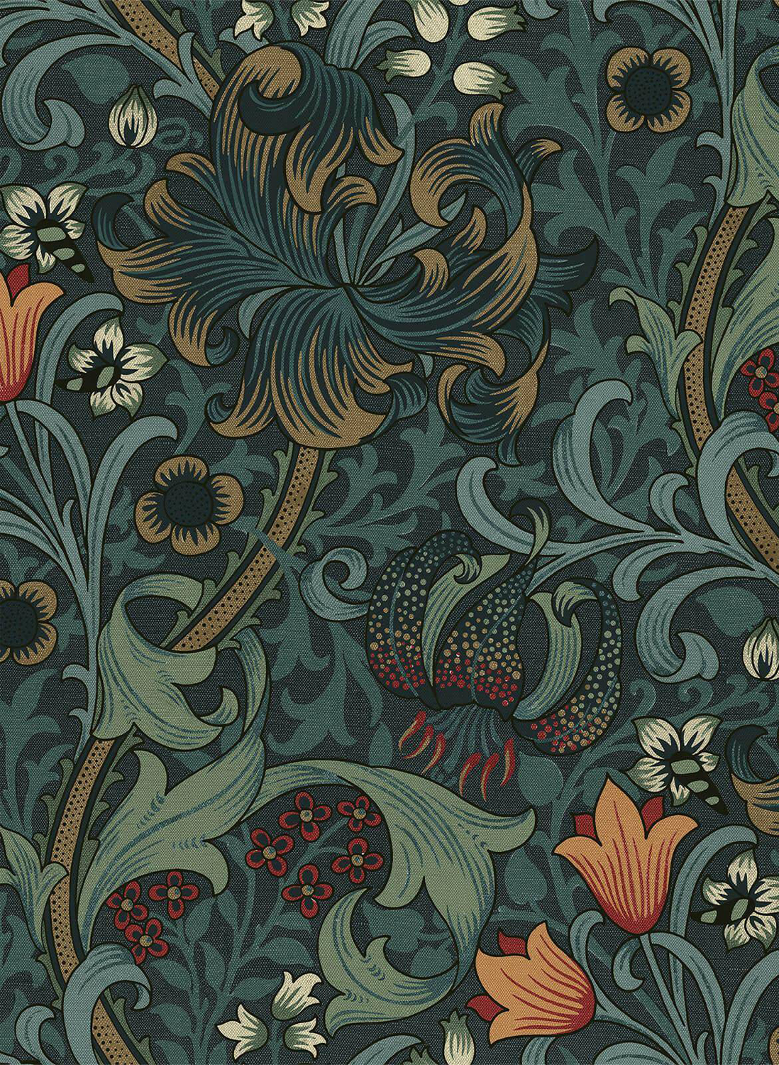 Tapete Golden Lily - Midnight 2025