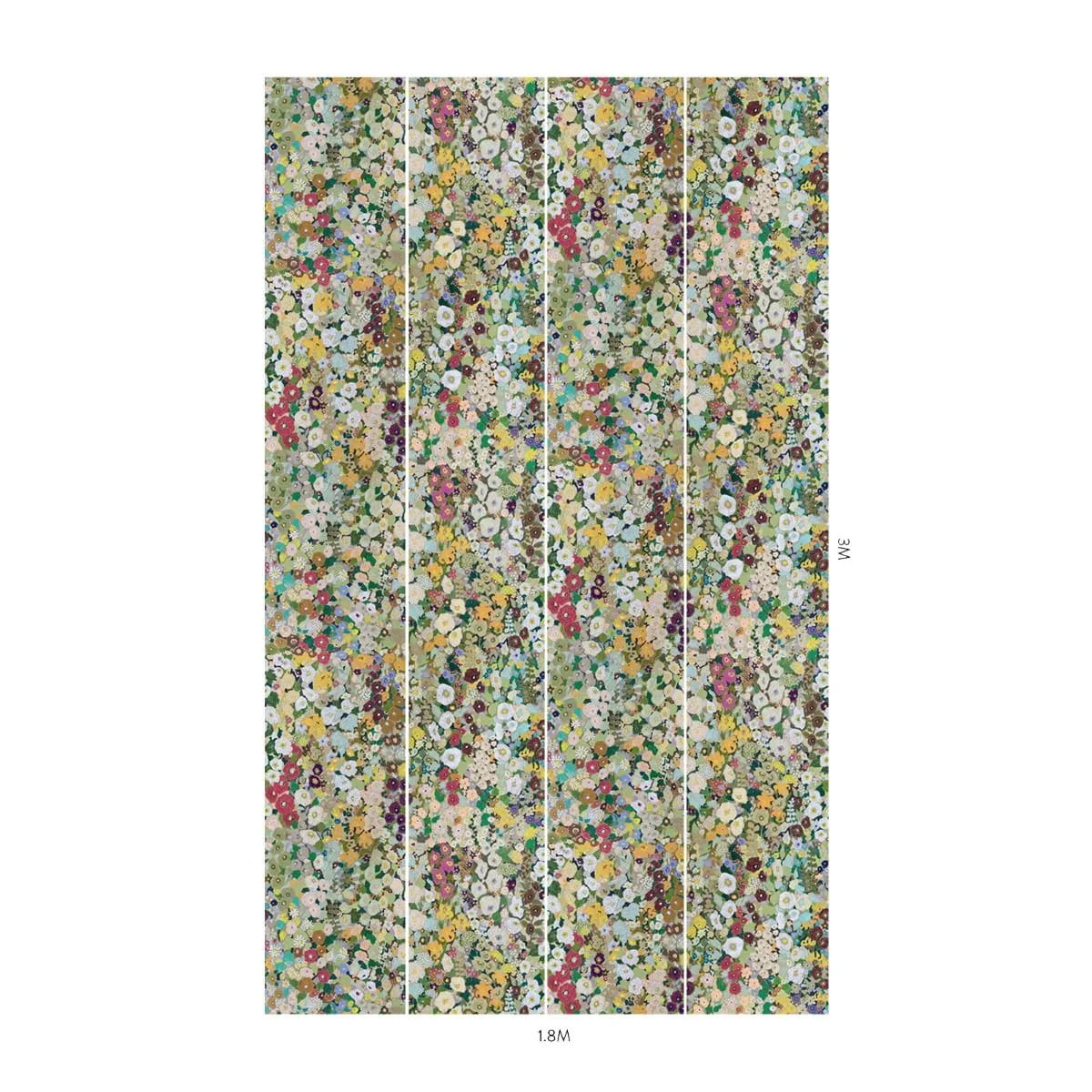 Wandbild Hollyhocks - Summer