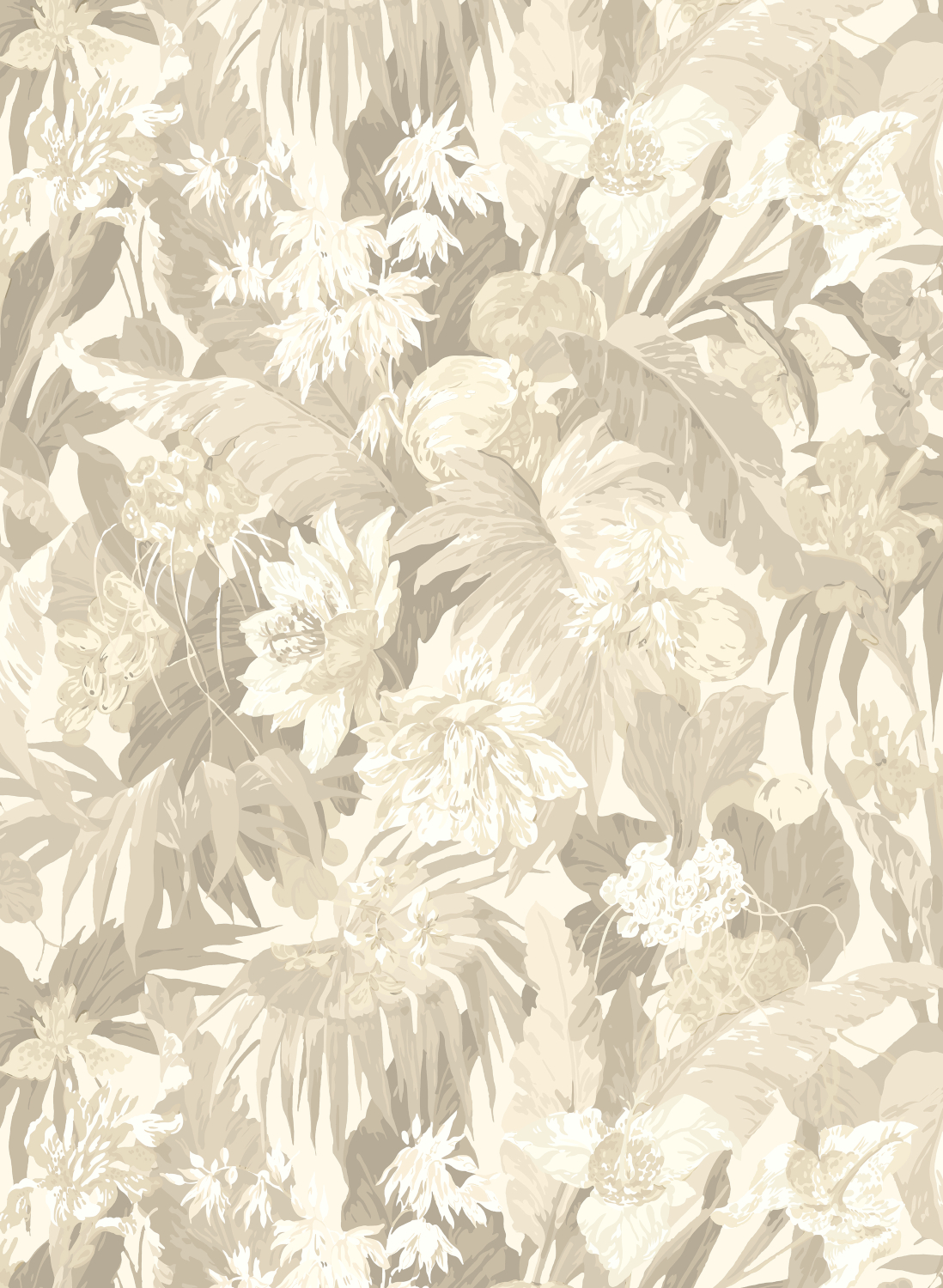 Tapete Tropical Floral - Stone