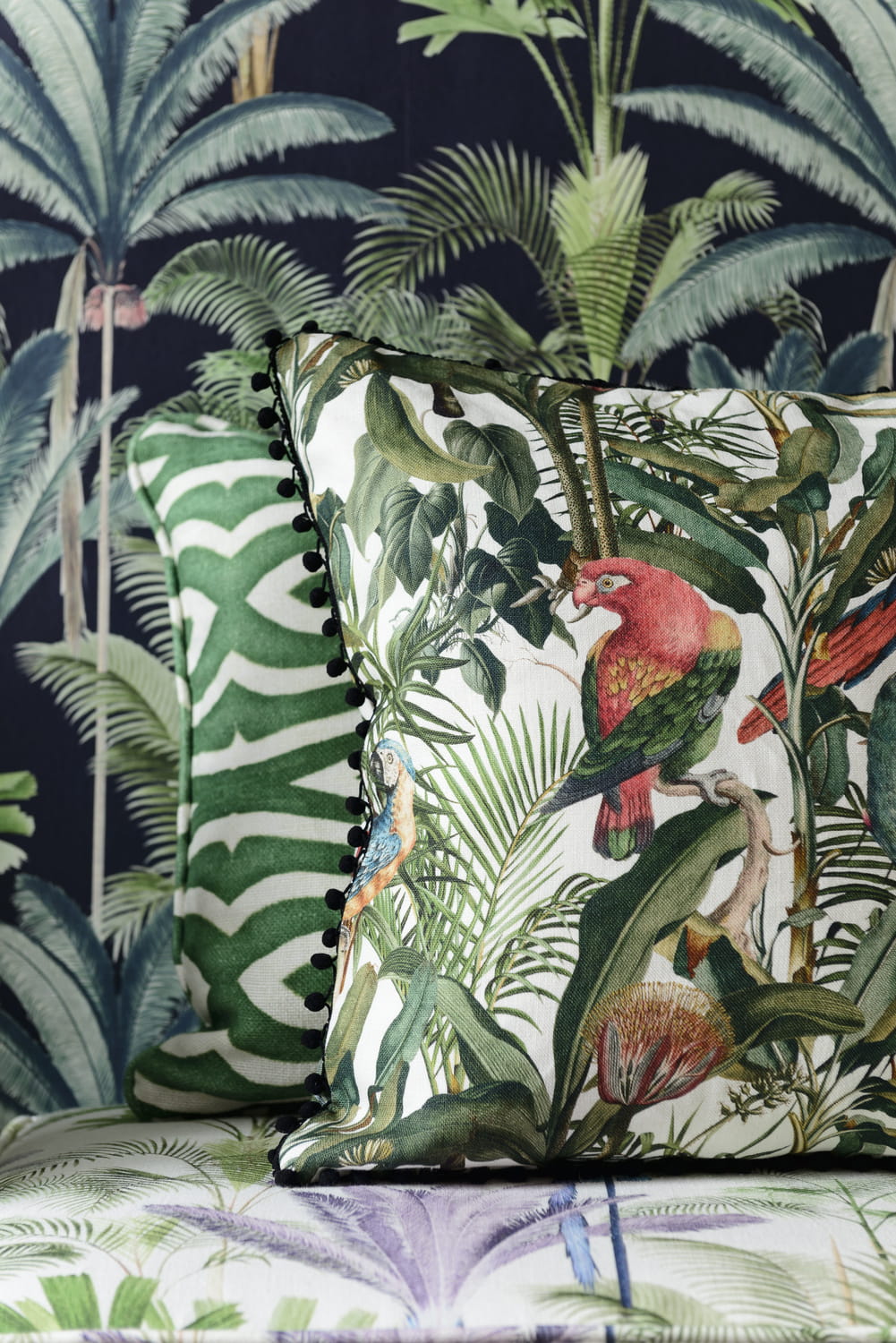 Fabric Parrots of Brasil - Linen - FB00008