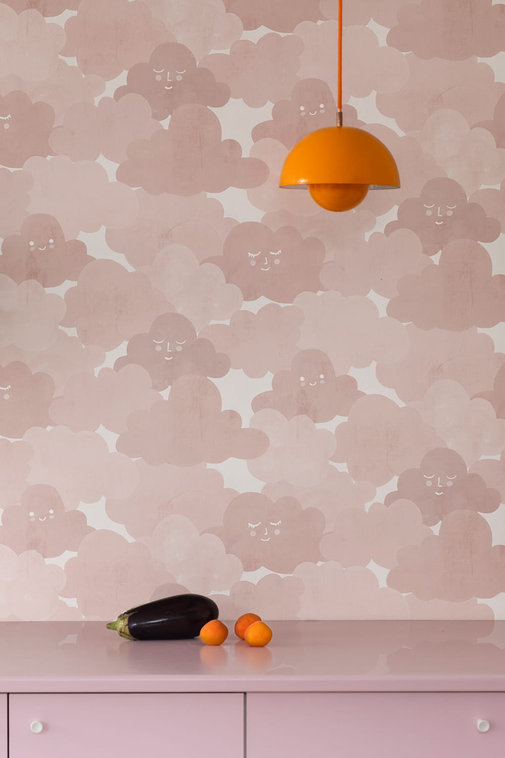 Tapete Happy Clouds - Pink