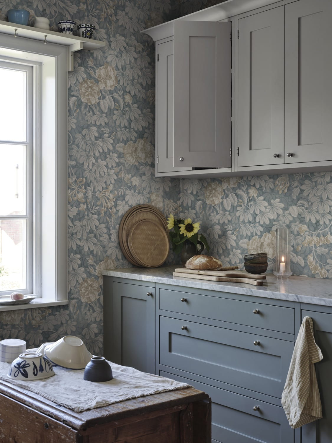 Wandbild Tyra - Misty Blue