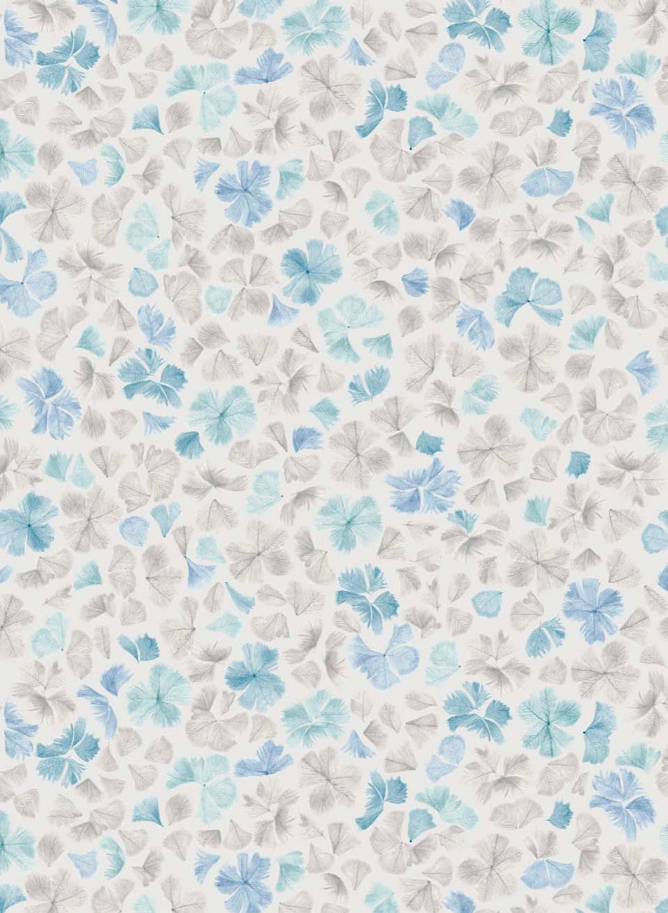 Tapete Feather Flora - Constantia Blue