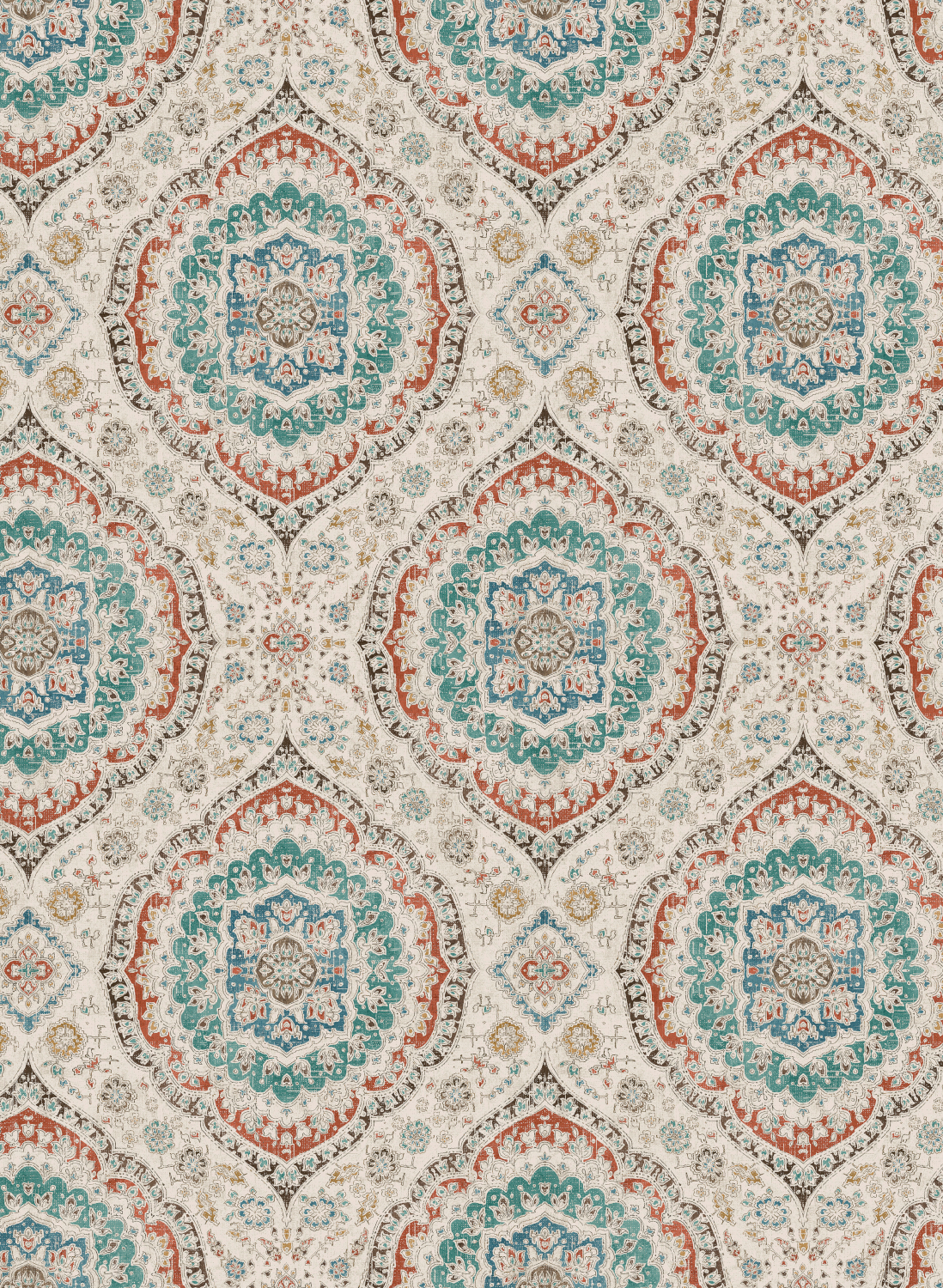 Tapete Karabali - Teal/ Russet