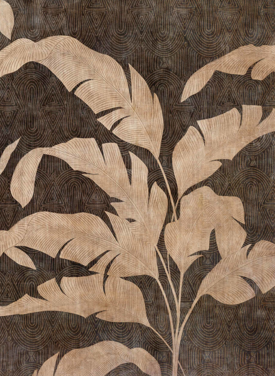 Wandbild Leaves Shadow - Night