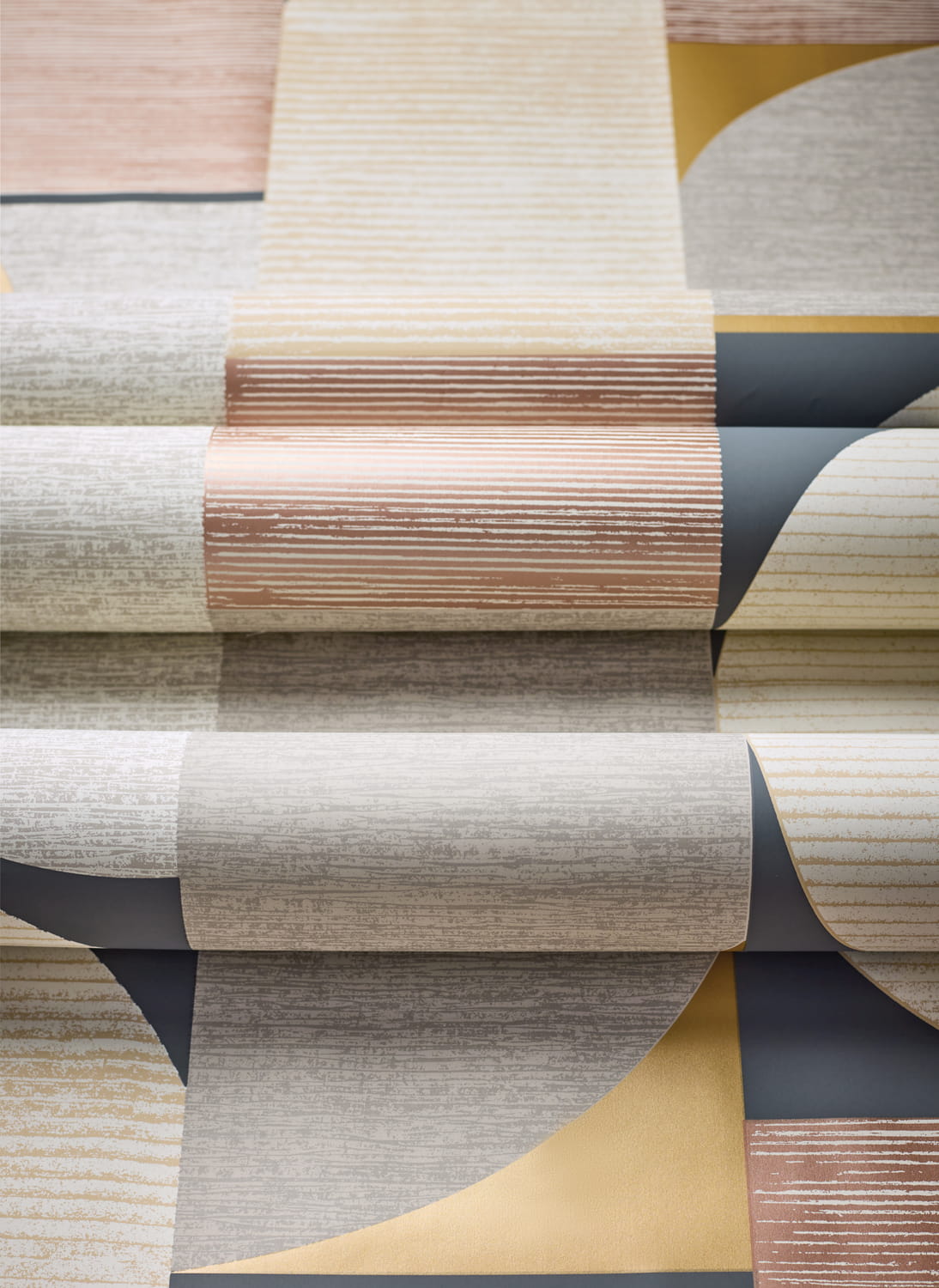 Tapete Saturn - Metallic Copper and Black