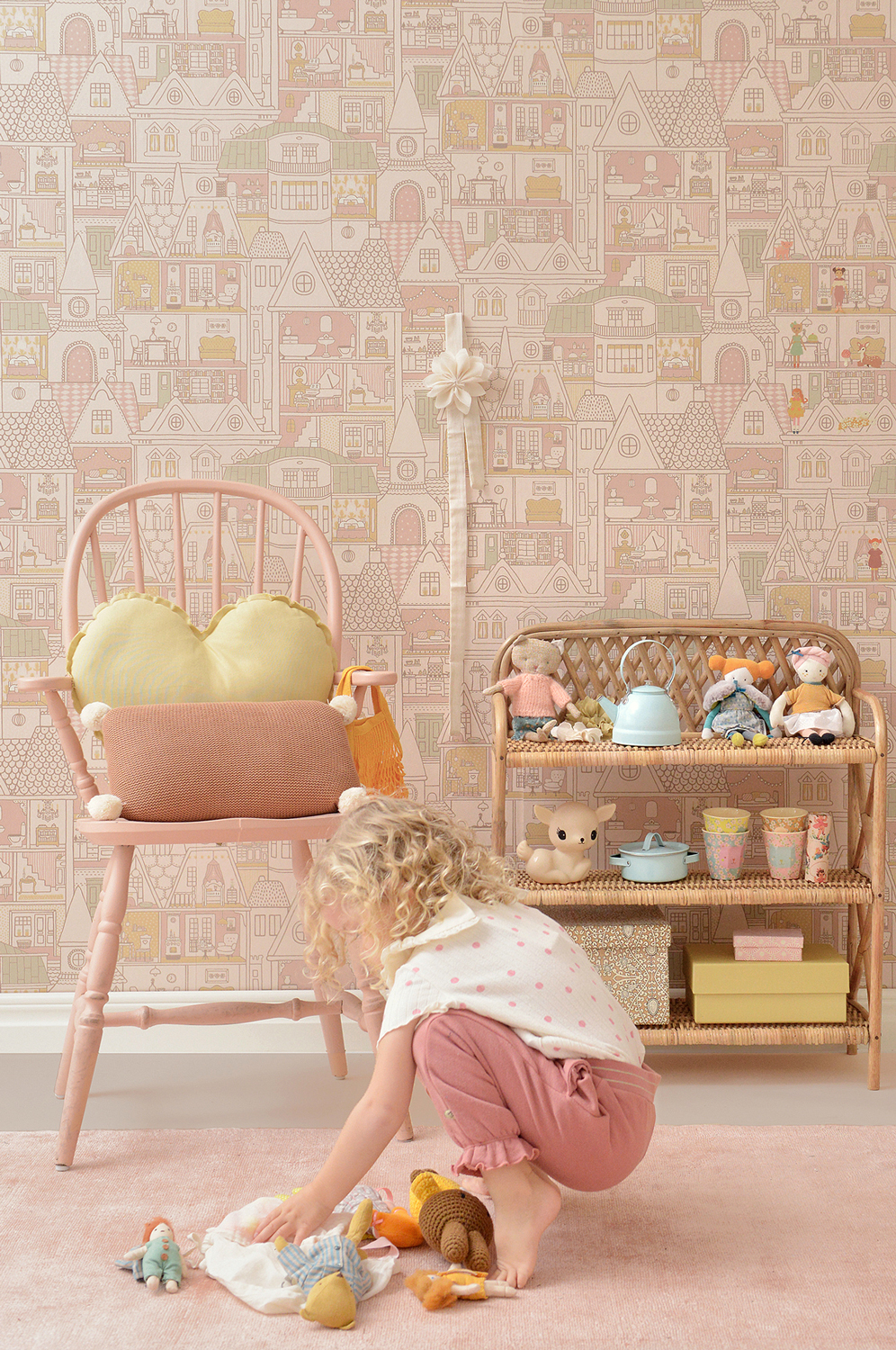 Tapete Dollhouse - Sunny Pink