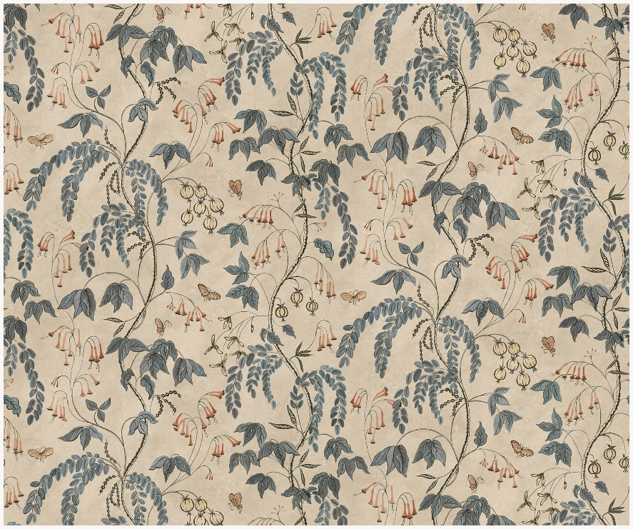 Wandbild Ottilia - Misty Blue