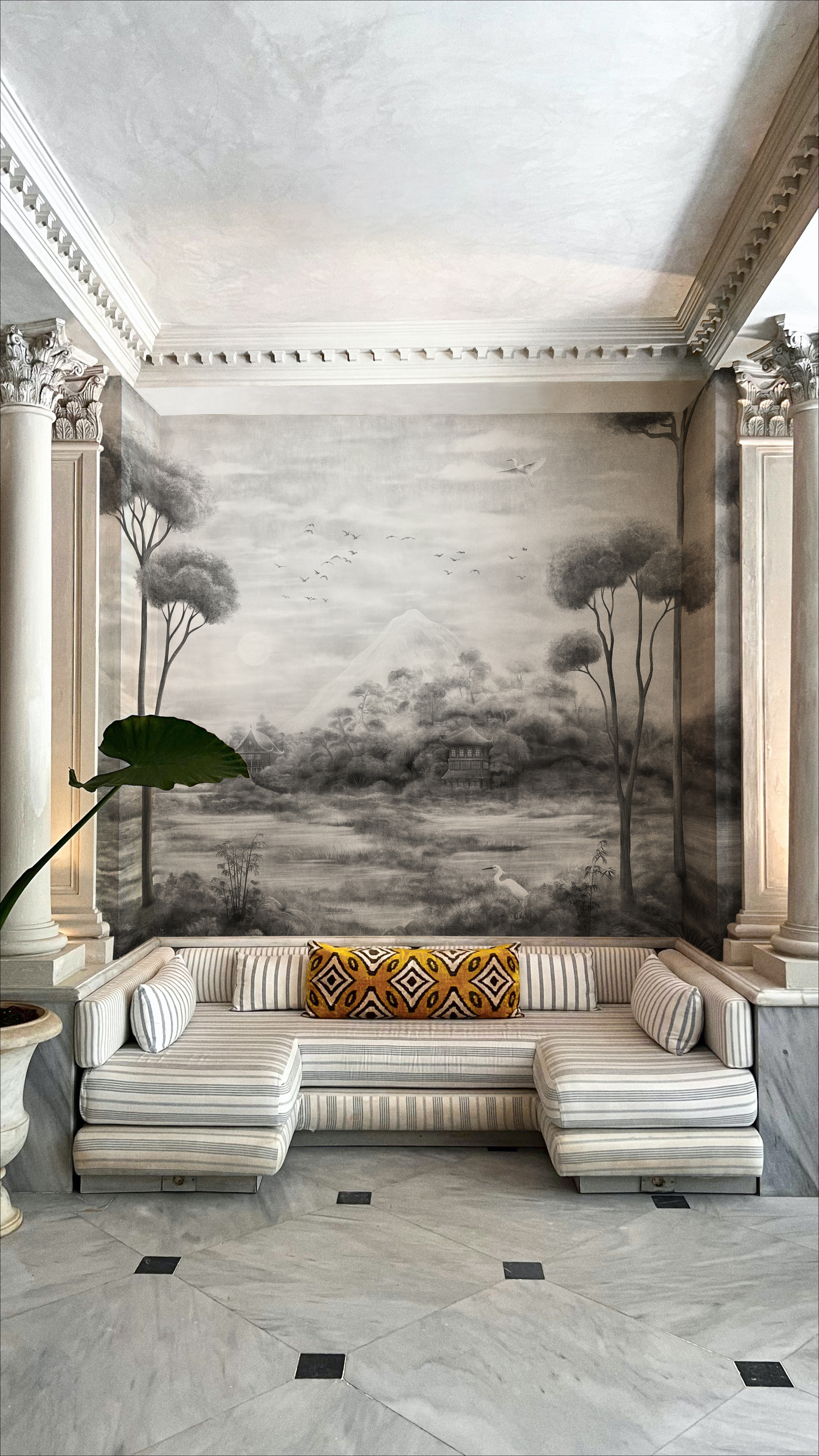 Wandbild Xi Hu Lake - Onyx - Linen