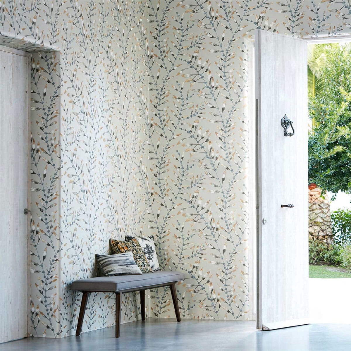 Wallpaper Chaconia - Amber/ Slate