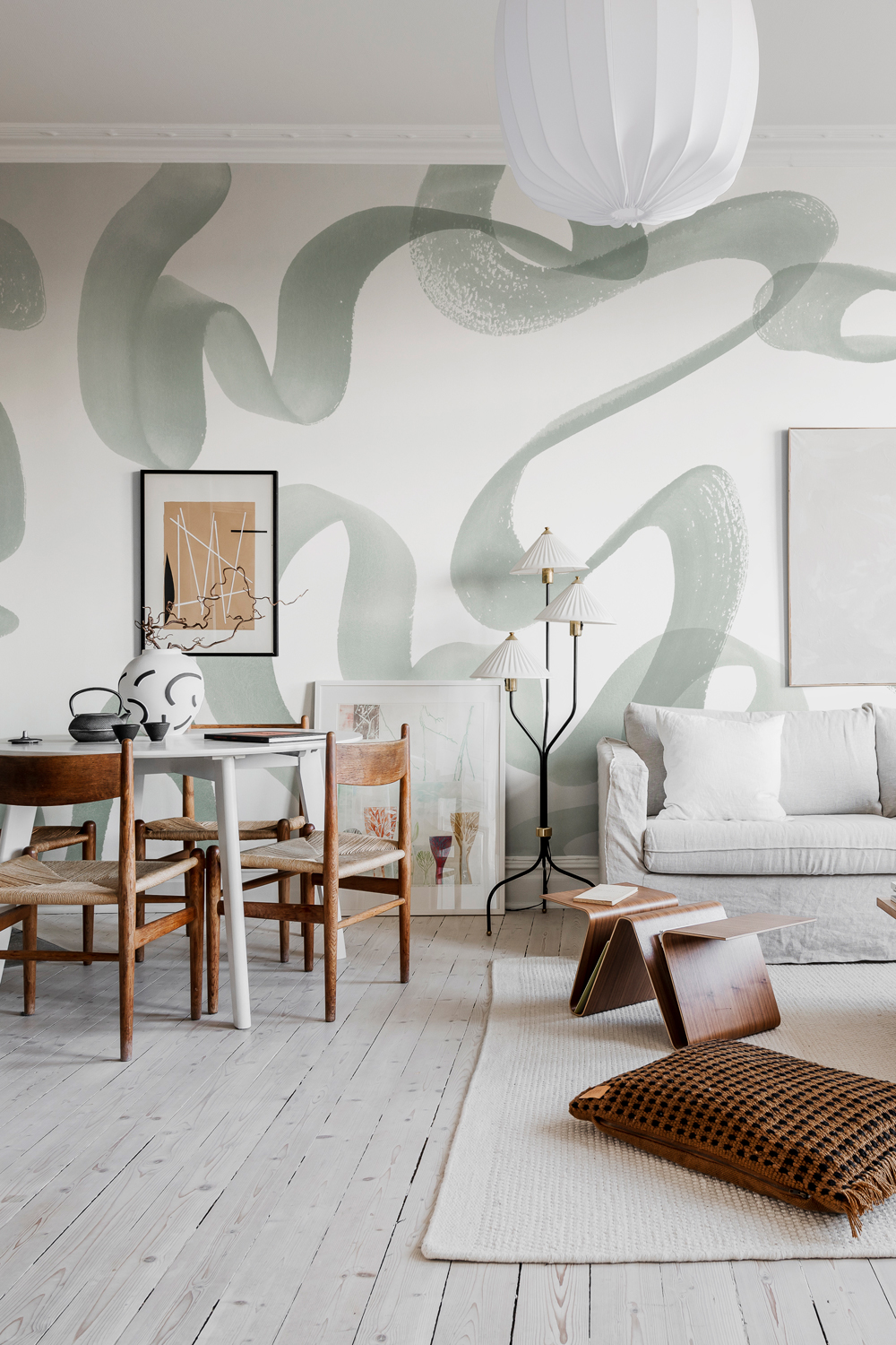 Wandbild Waves - green