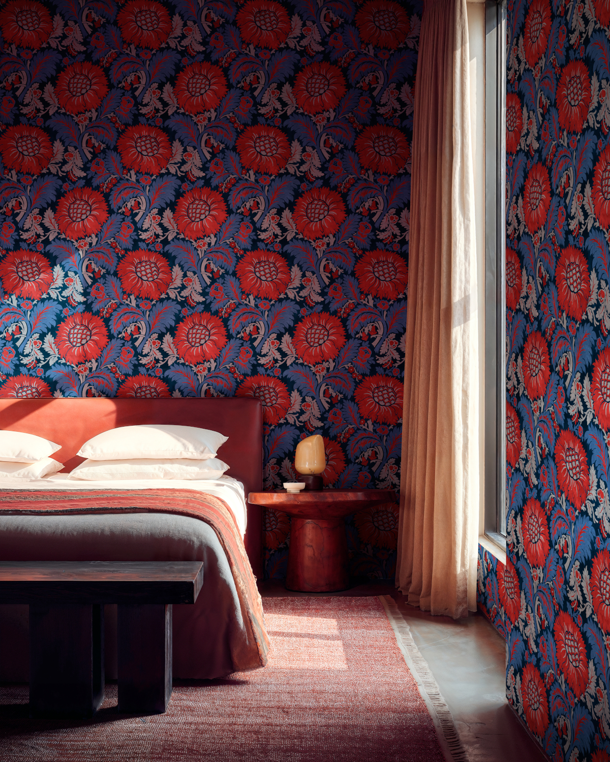 Tapete Chinese Damask - Vermilion