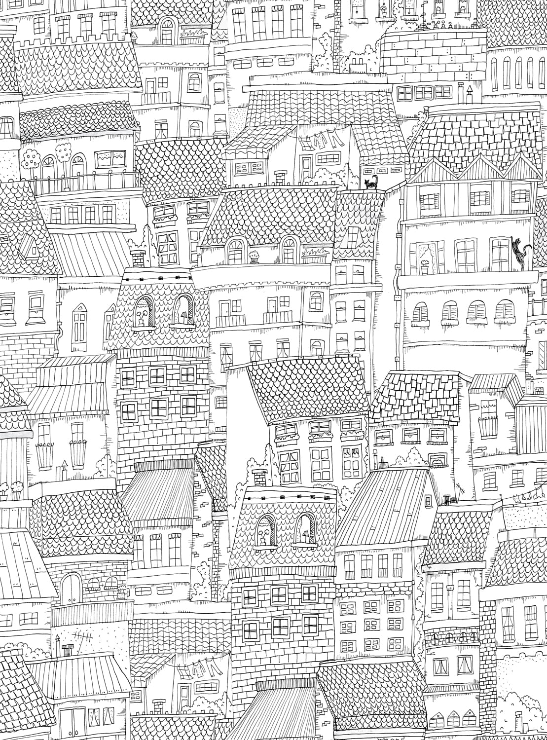 Tapete Dream Town - Graphite