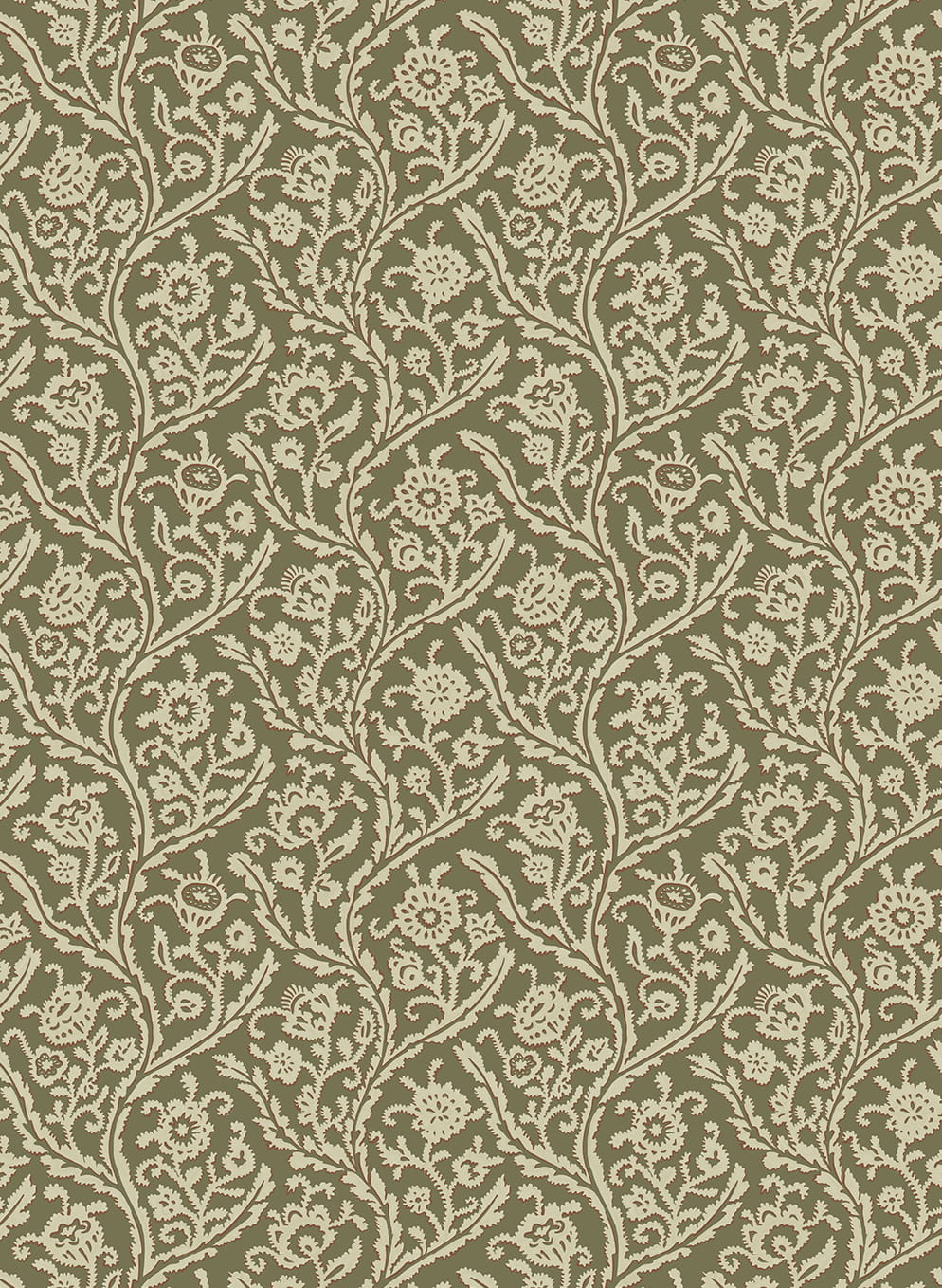 Papier peint Letti - Olive