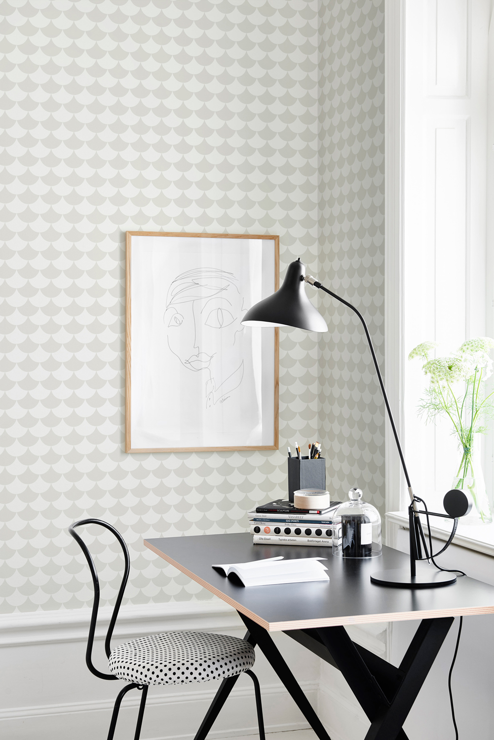 Tapete Waves - Light Grey