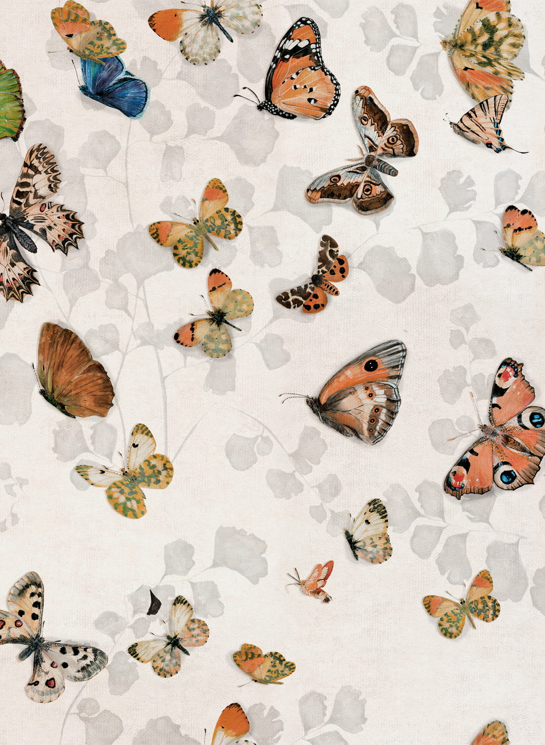 Wallpaper Magic butterflies - Linen