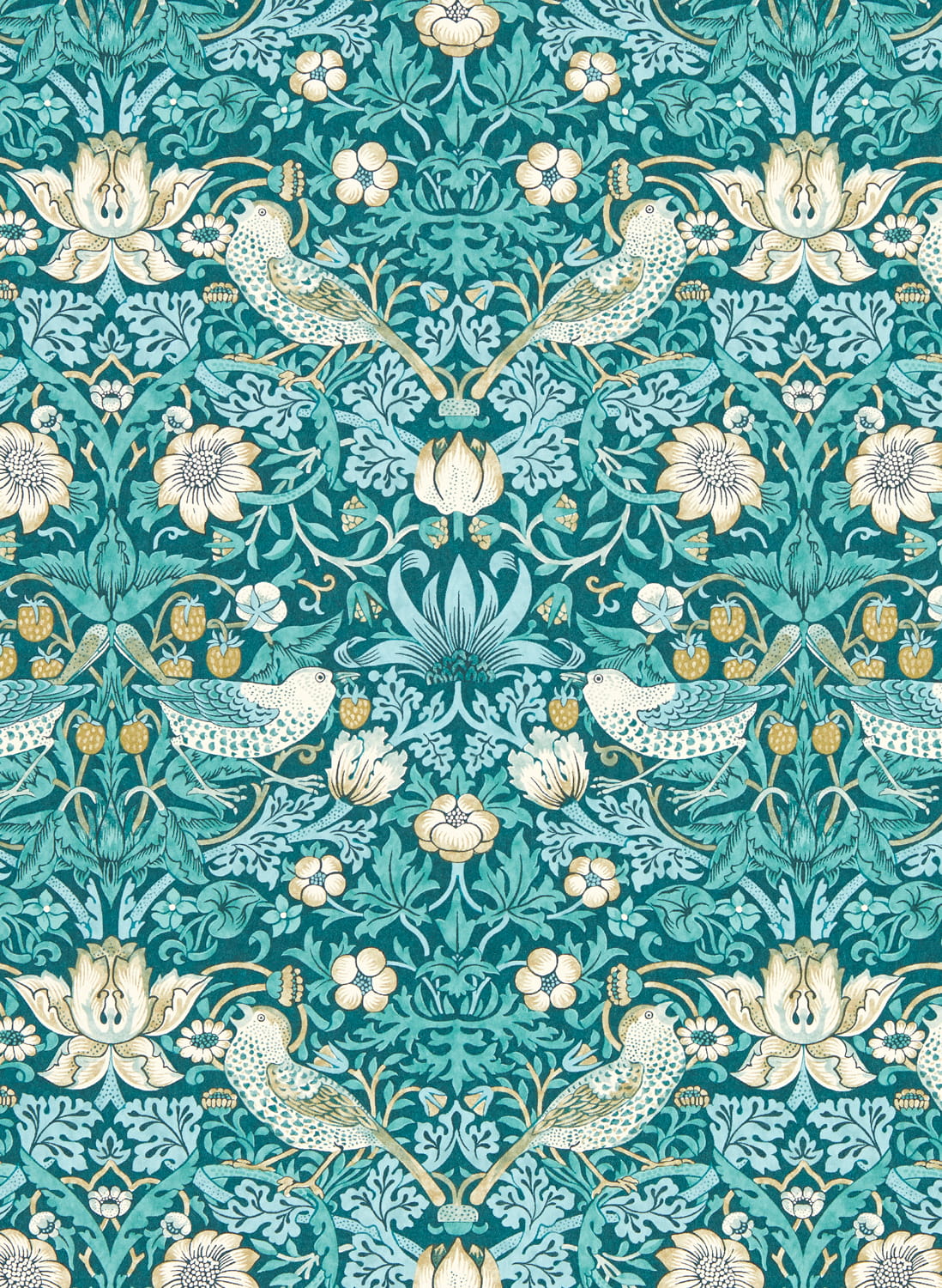 Tapete Strawberry Thief - Teal