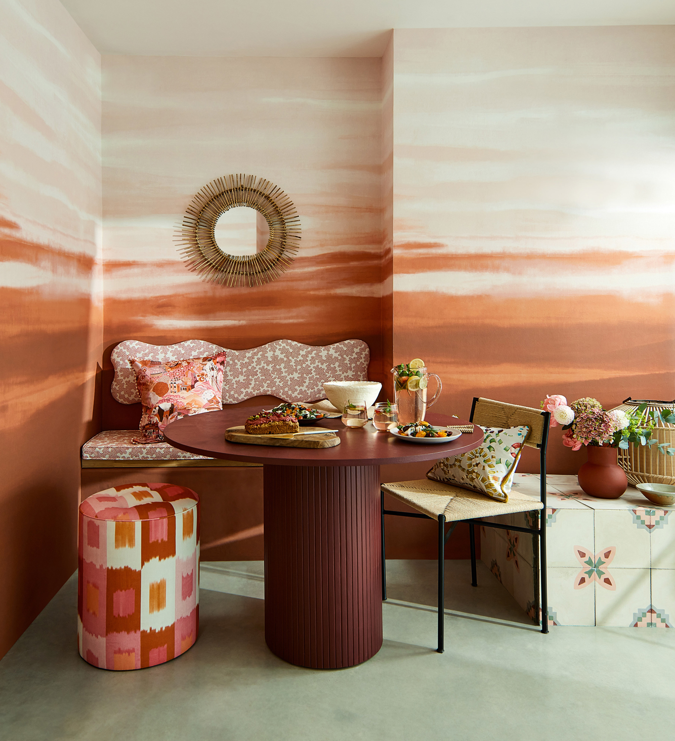 Wandbild Manzara - Brazilian Rosewood/ Bleached Coral