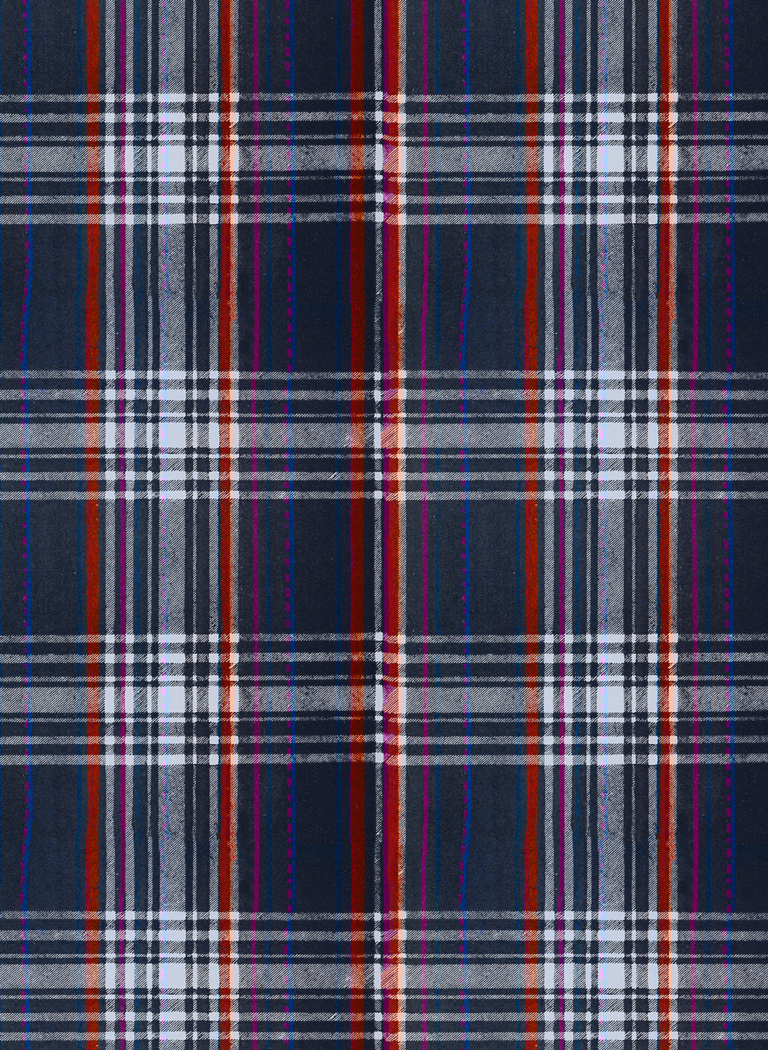 Tapete Seaport Plaid - Navy Blue