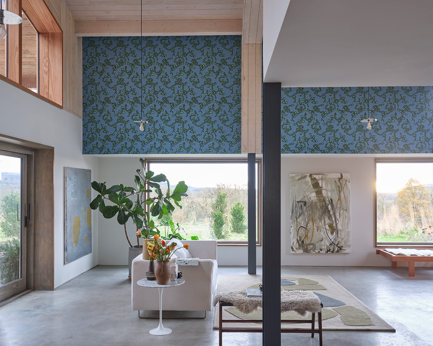 Tapete Adelaide - Chinese Blue/ Railings