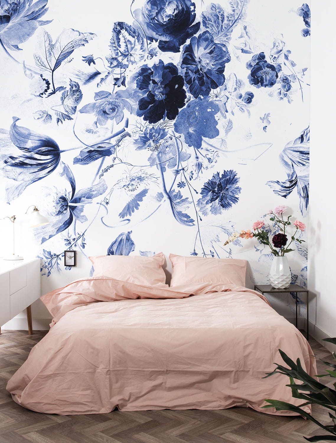 Papier peint panoramique Royal Blue Flowers 3 - Multicolor - 1.948m