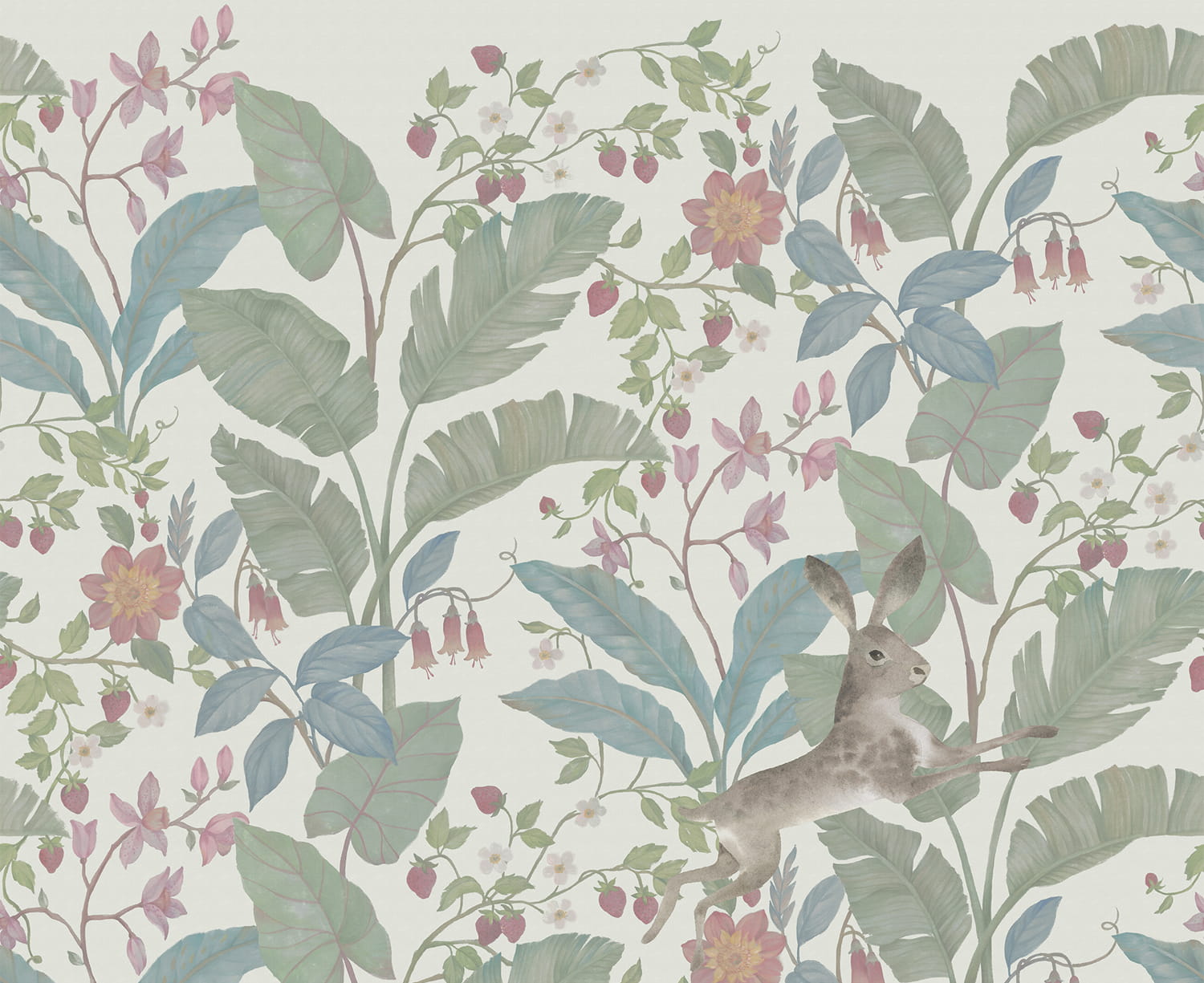 Wandbild Strawberry Field - Ivory