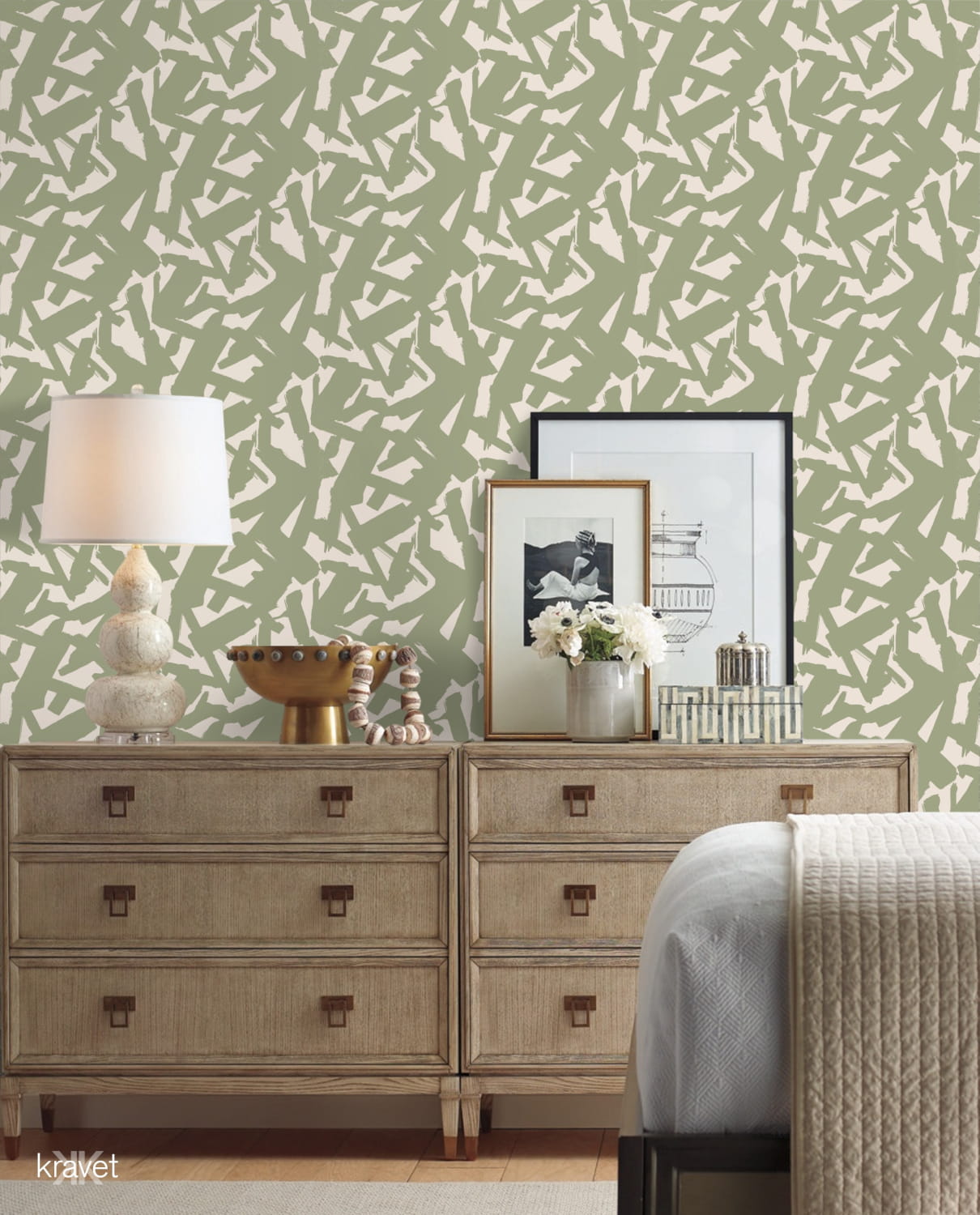 Tapete Bold Lines - Leaf