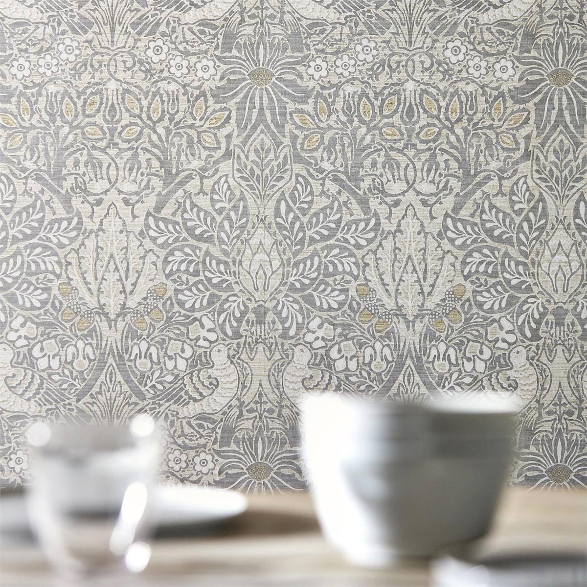 Tapete Pure Dove & Rose - Cloud Grey