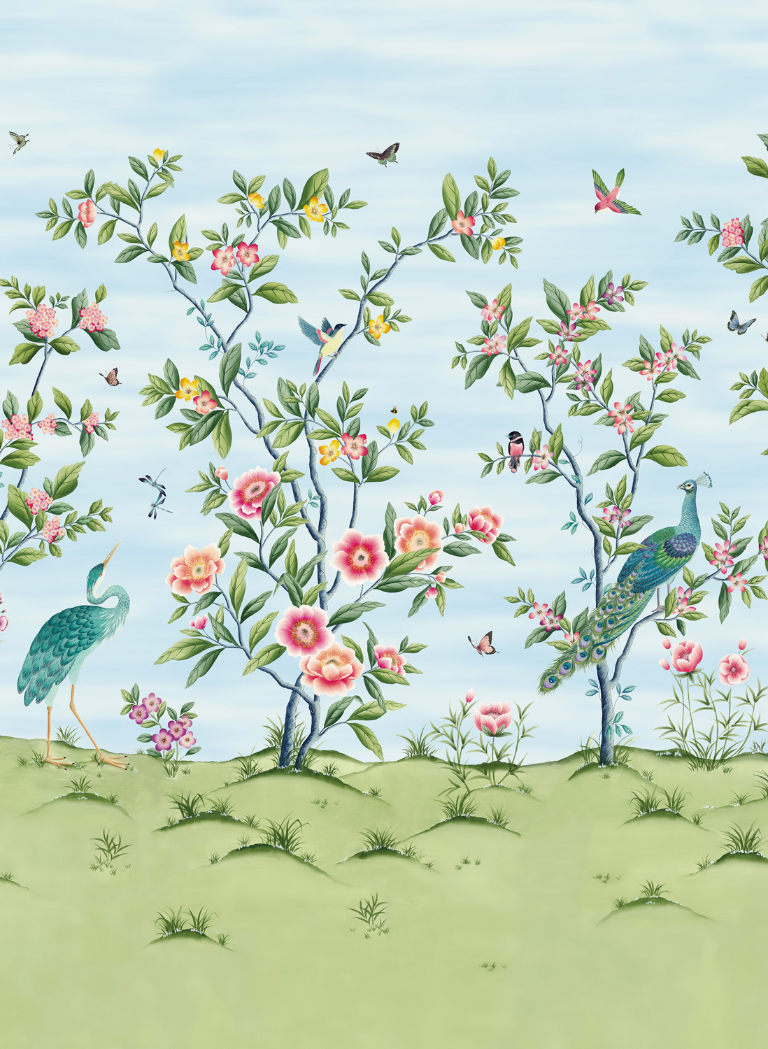 Wandbild Florence - Sky/ Meadow/ Blossom