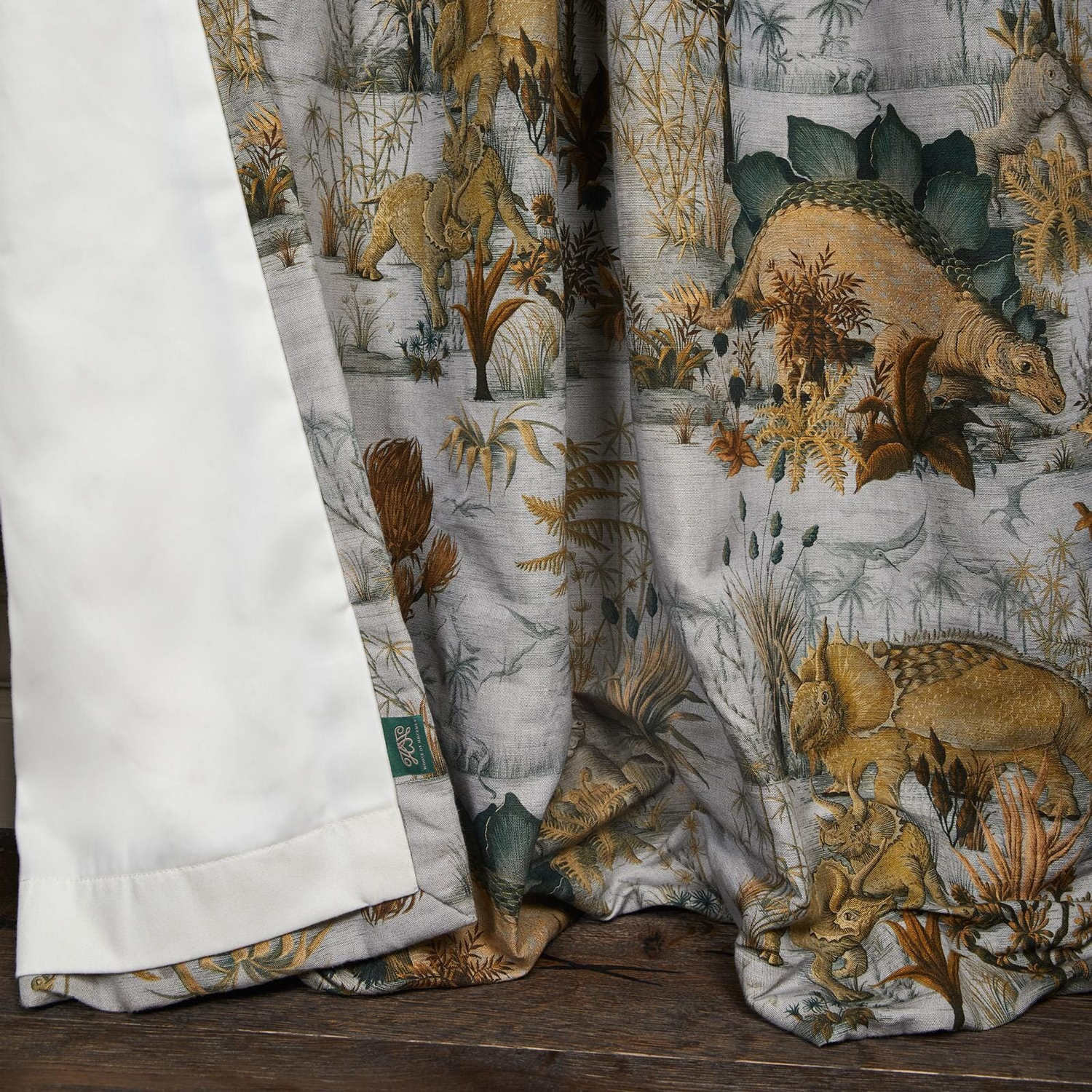 Stoff Dinosauria - Cotton Linen - Dusk