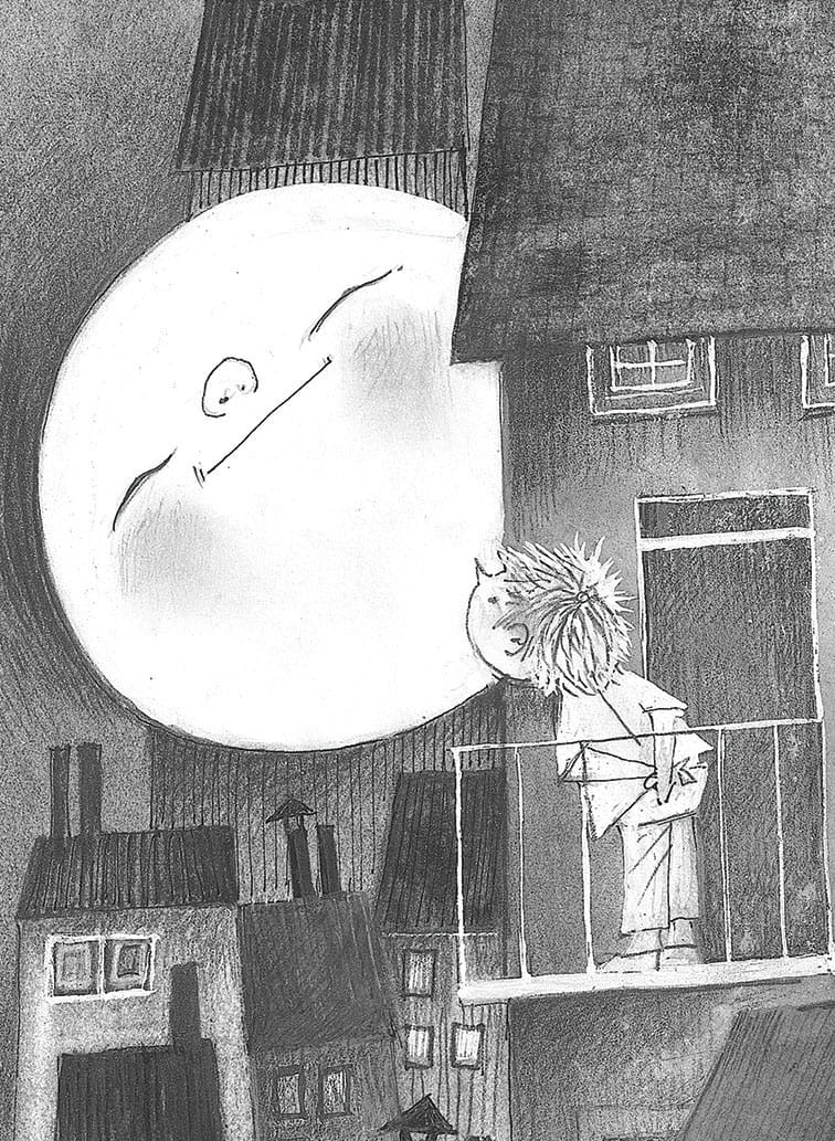 Wandbild Moonlight - BW - 1.948m Breite
